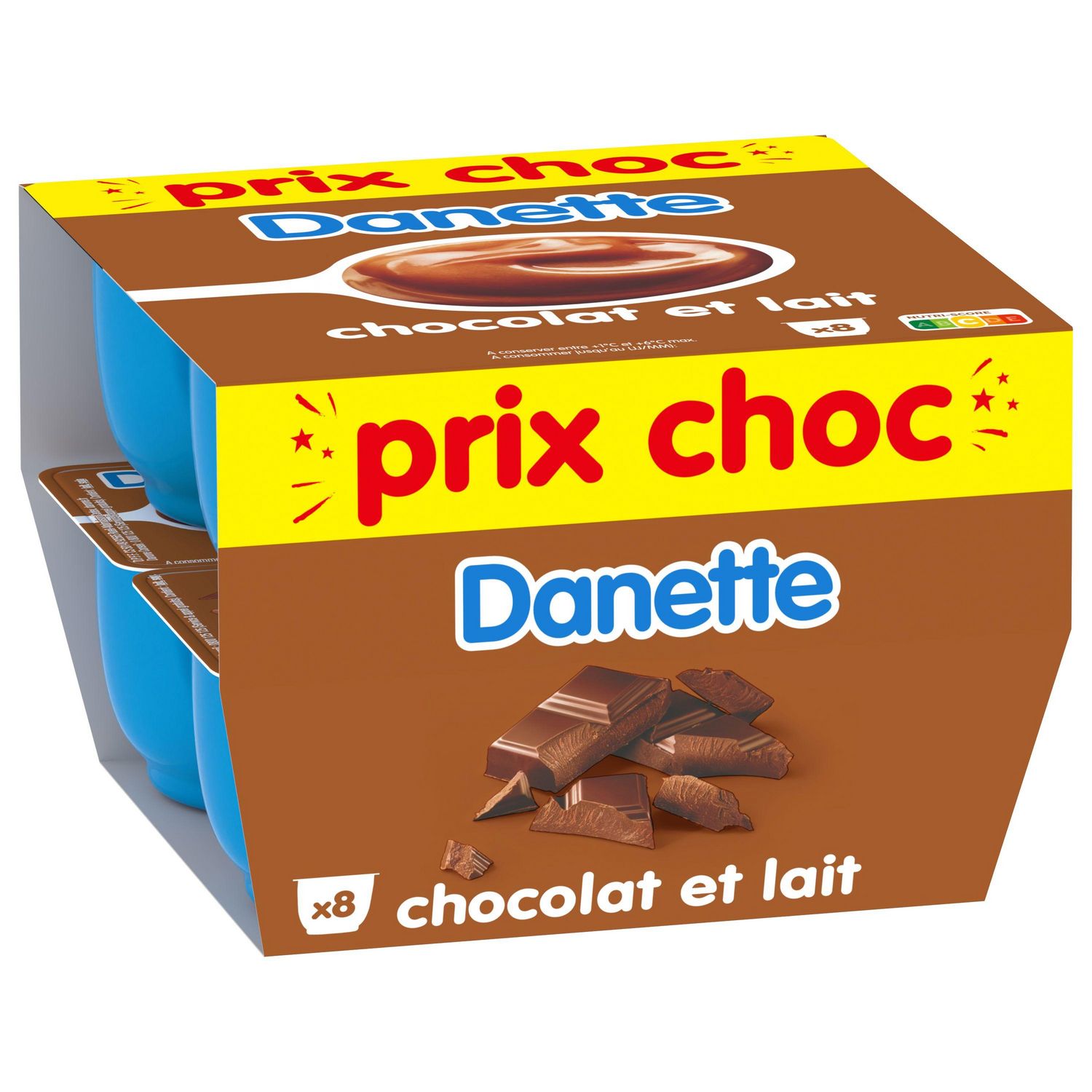 DANETTE Danette vanille 4x125g prix choc pas cher 