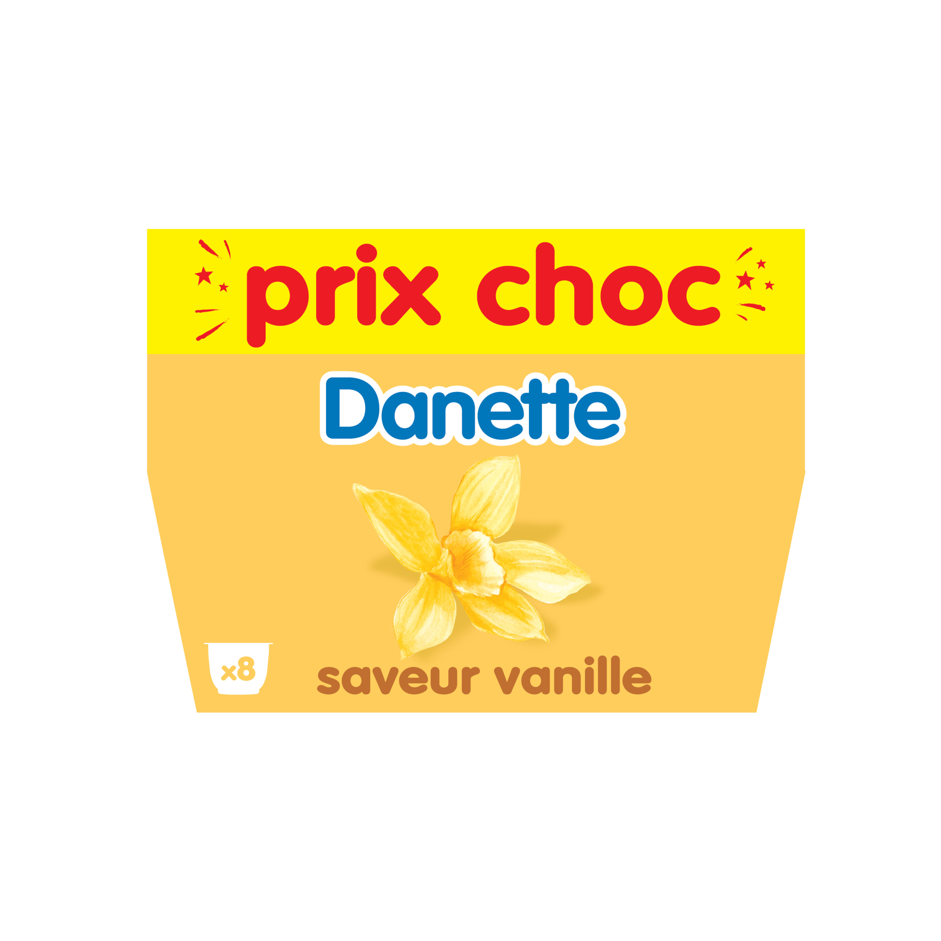 DANETTE Doubles saveur - Crème dessert chocolat et lait 6x70g pas cher 