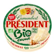 PRESIDENT La fromagerie bio camembert élaboré en France 250g
