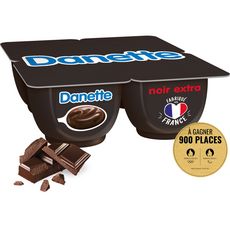 DANETTE Crème dessert chocolat noir extra 4x125g