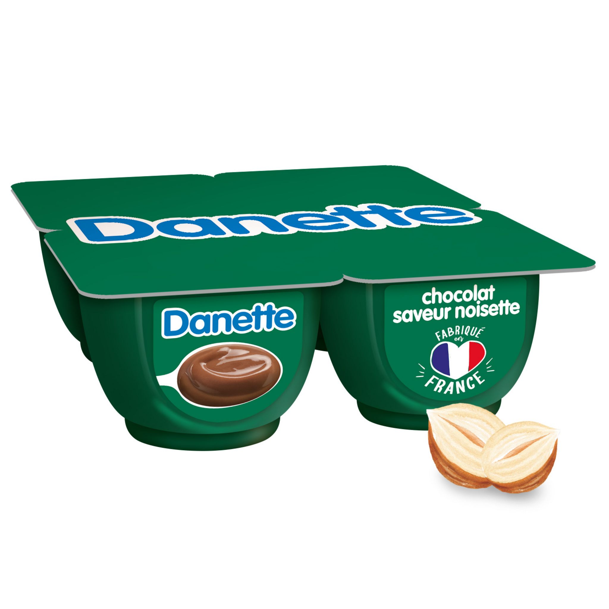 DANETTE Doubles saveur - Crème dessert chocolat et lait 6x70g pas cher 