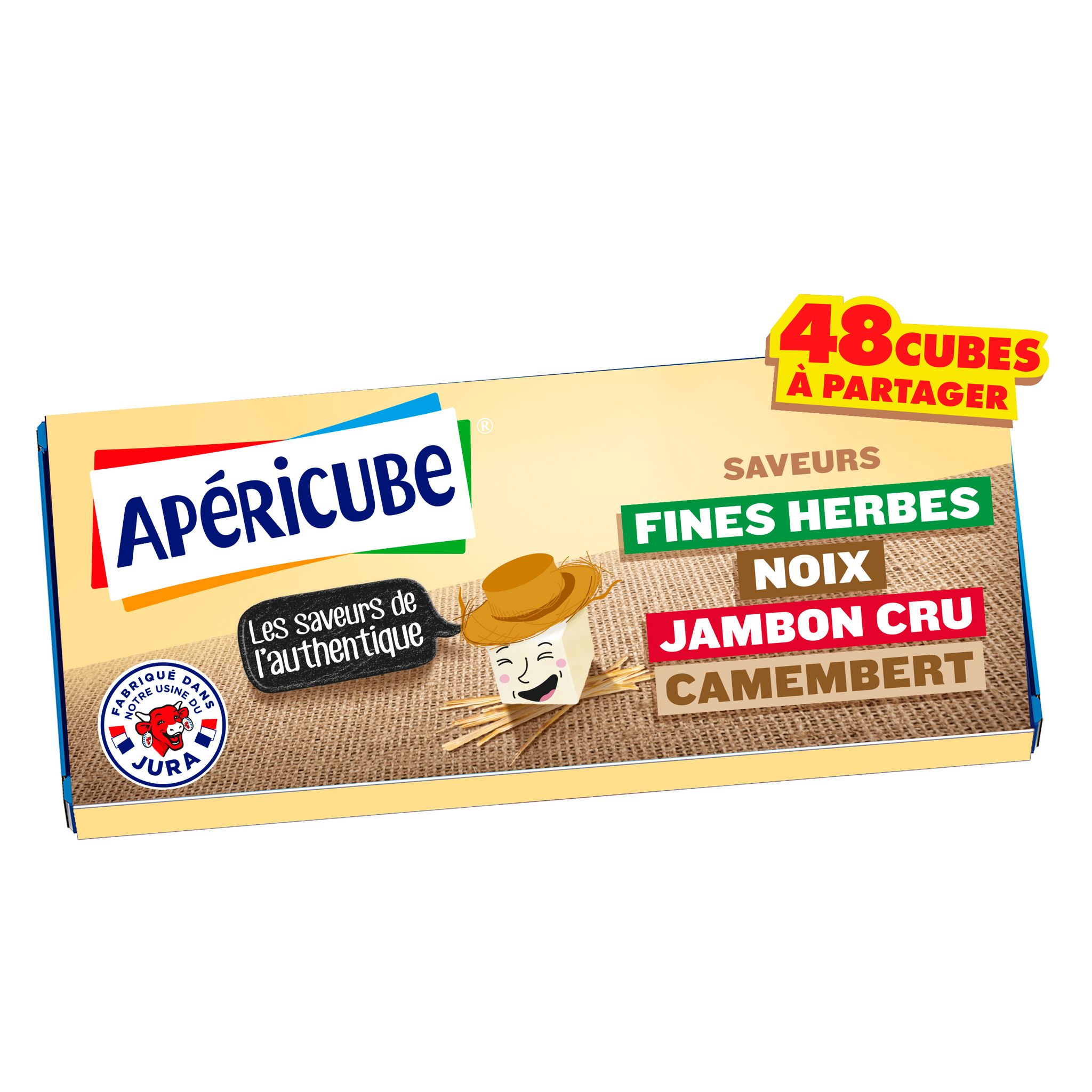 APERICUBE Cubes de fromage apéritif Saveurs de l'authentique 48 cubes 250g  pas cher 