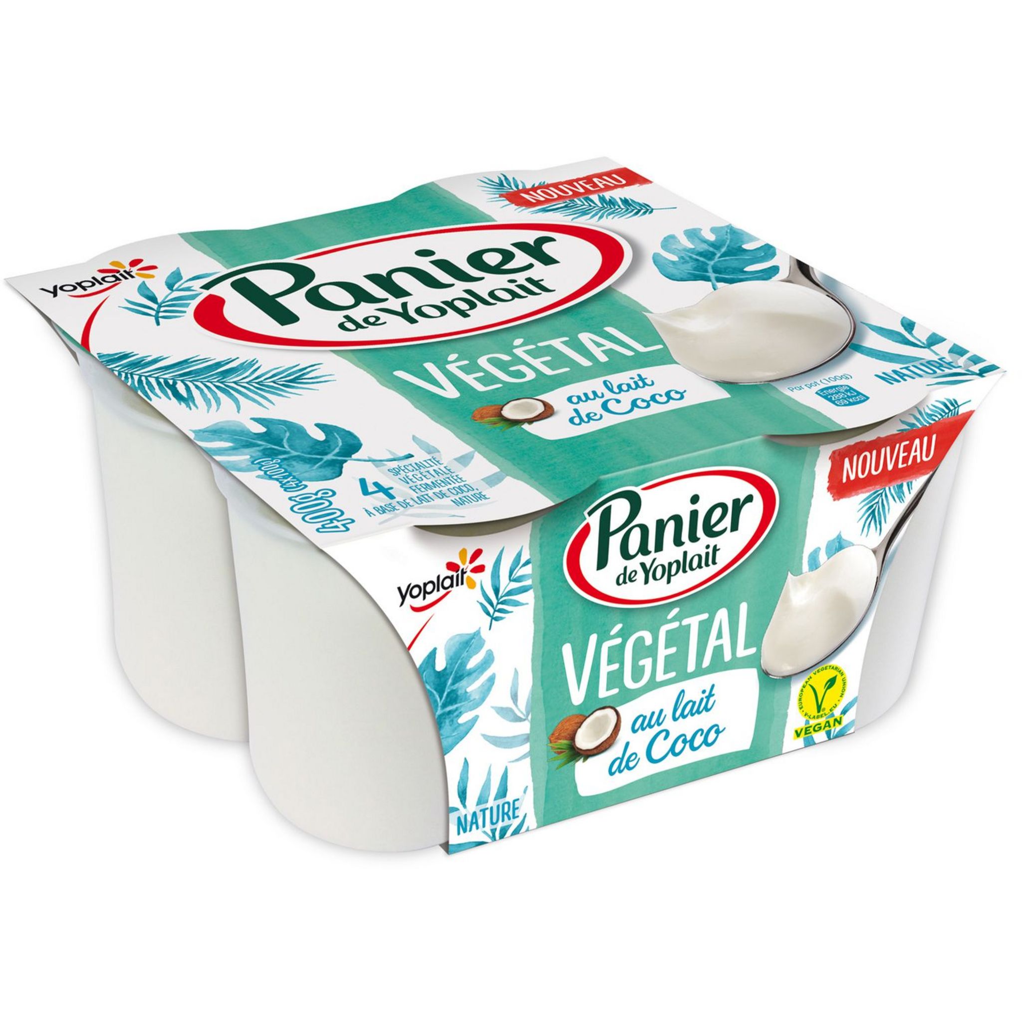 YOPLAIT Yoplait Dessert végétal au lait d'amande à la poire 4x100g 4x100g  pas cher 