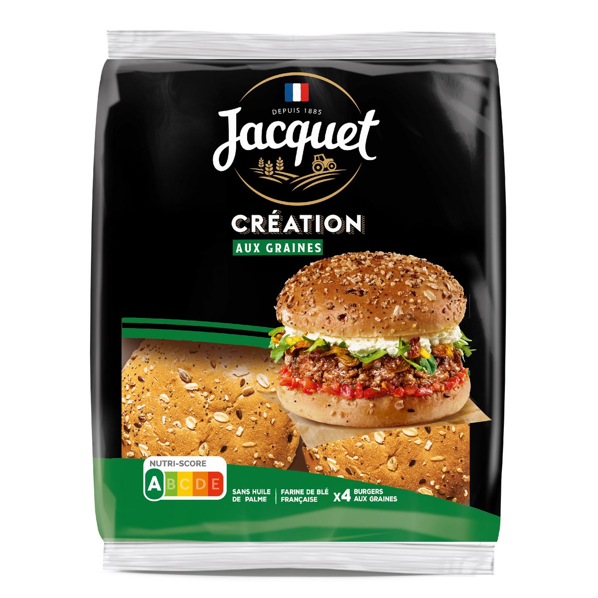 JACQUET Burgers création aux graines 4 pièces 260g