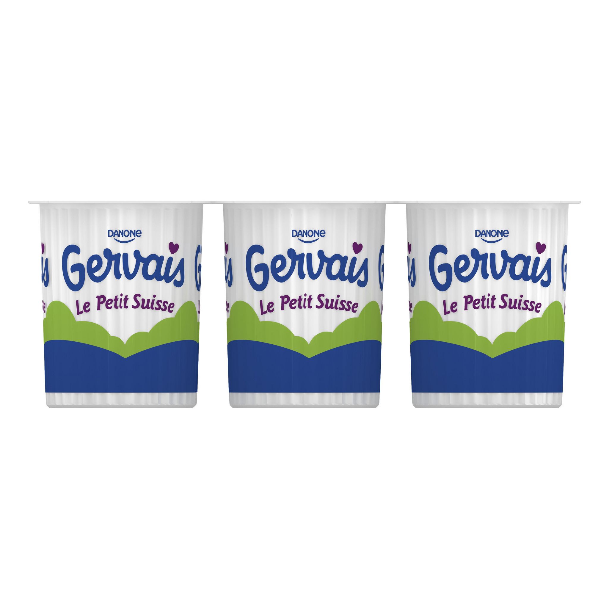 Le petit suisse gervais nature 9,5 % 60 g x 12 - DANONE - 0.72 kg