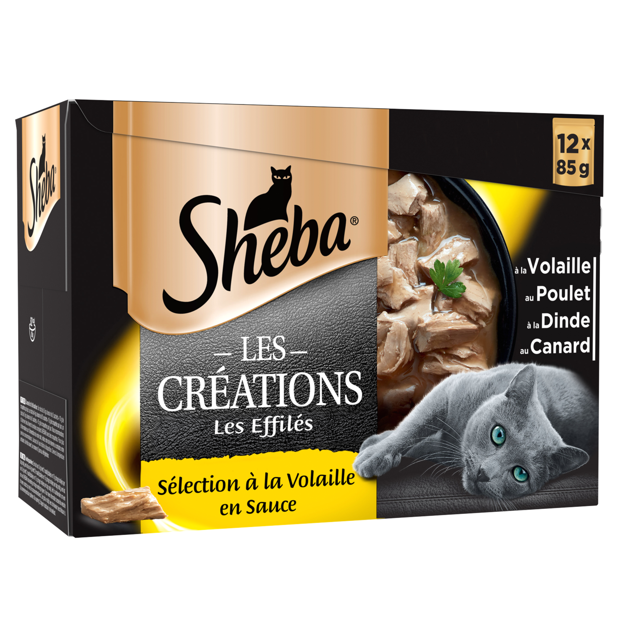Pâtée pour chat sauces gourmandes, Sheba (12 x 85 g)
