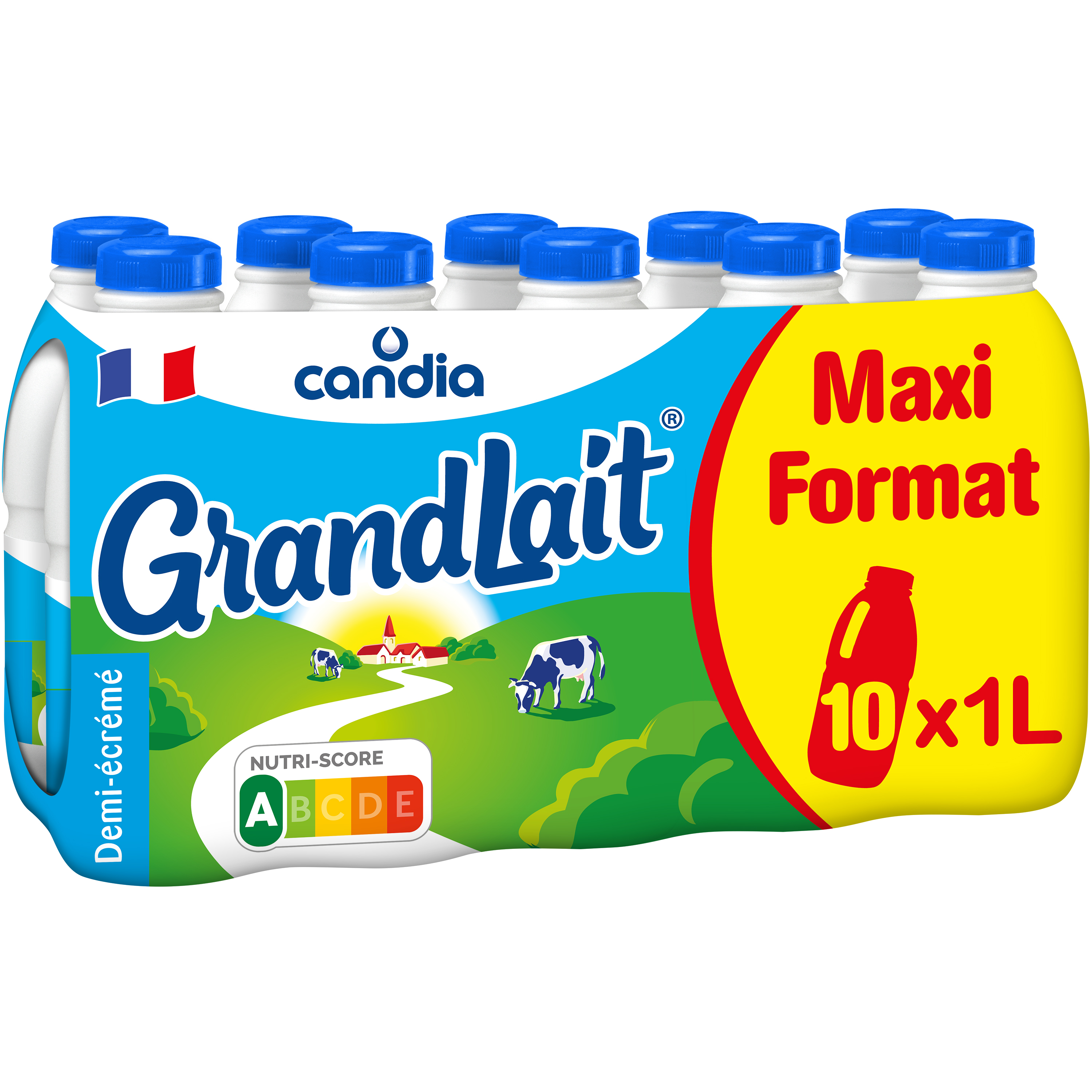 Livraison à domicile Candia Grand Lait Bio Demi-écrémé, 6x1L