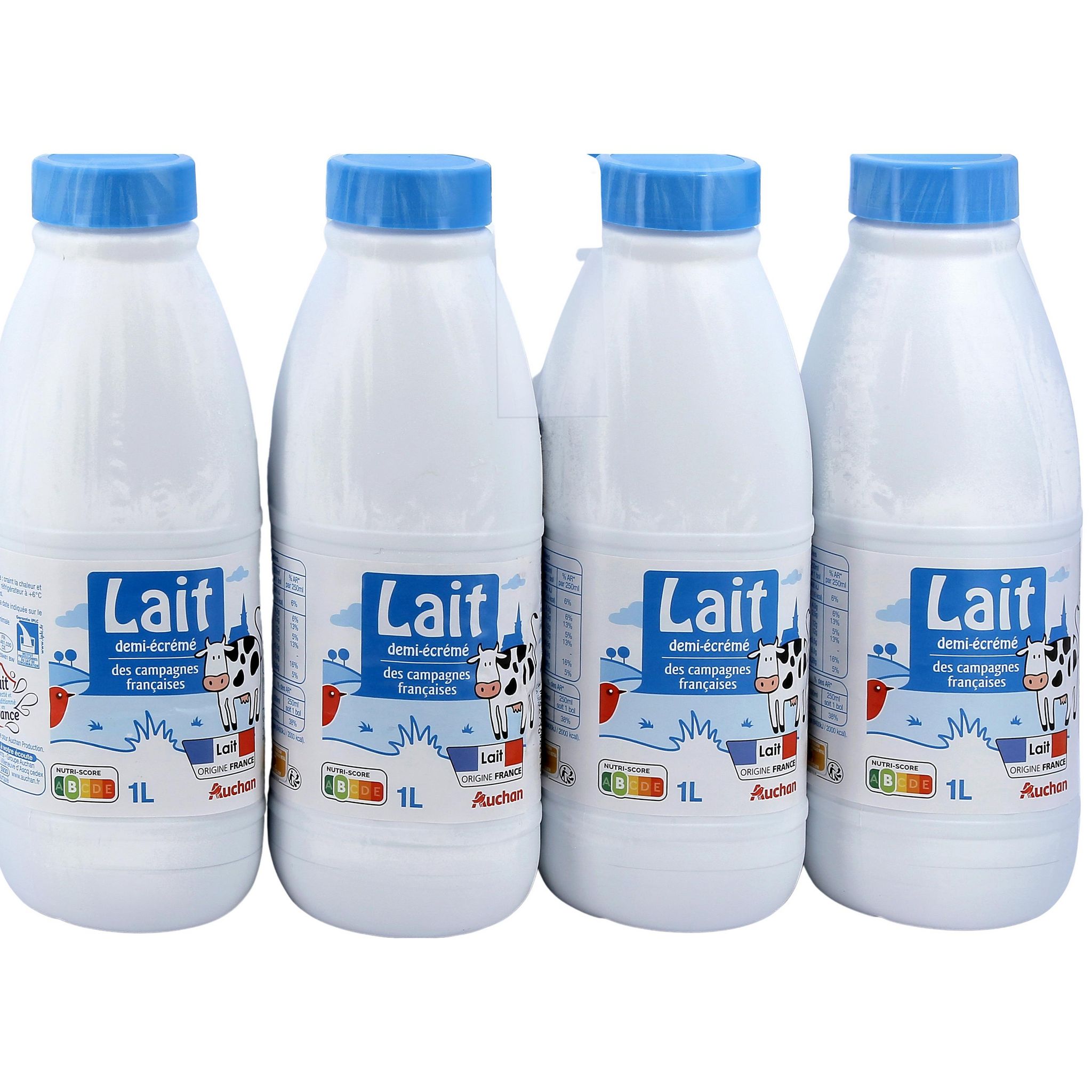 AUCHAN Lait entier 1L pas cher 