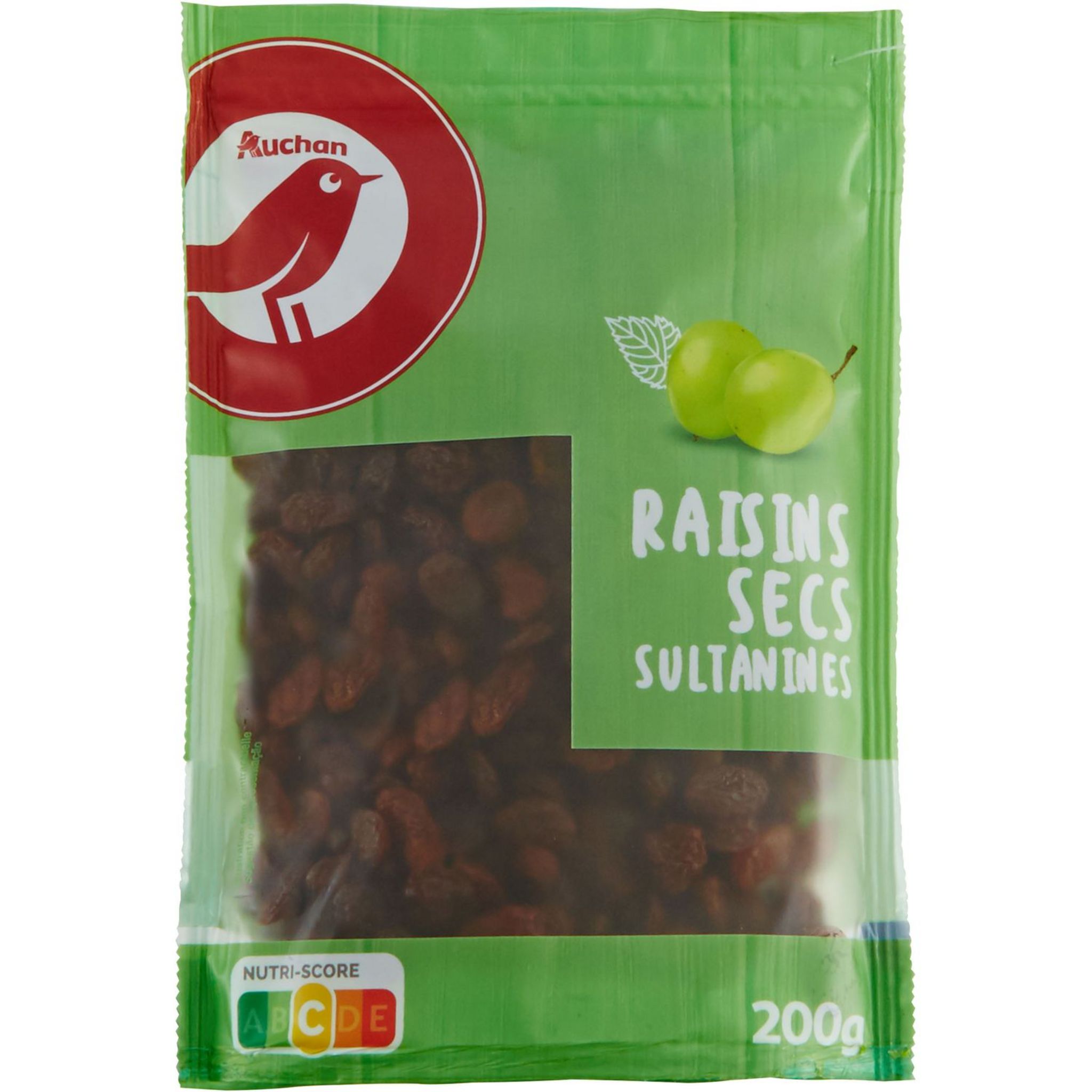AUCHAN Raisins secs sultanines 200g pas cher 