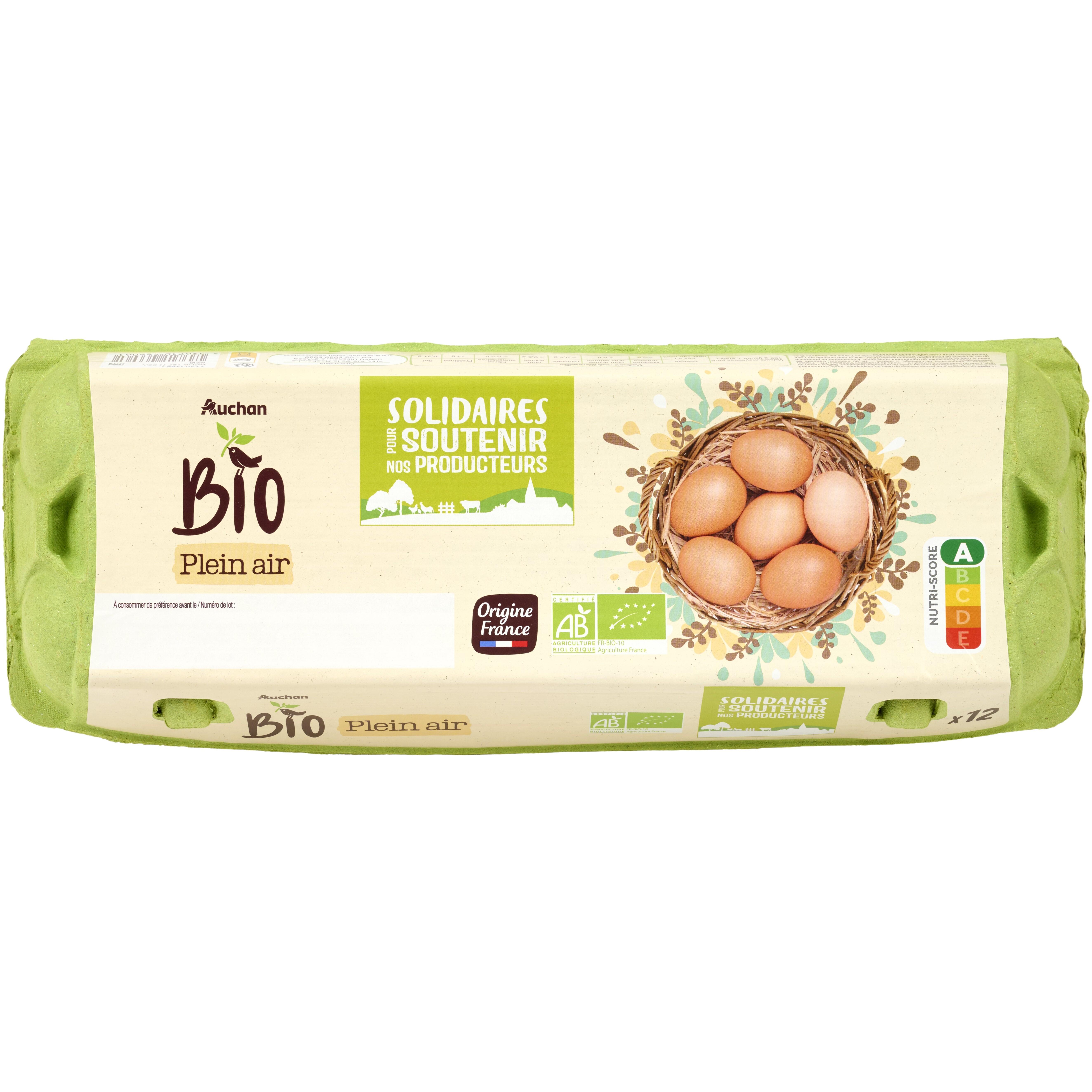 AUCHAN SOLIDAIRES BIO CULTIVONS LE BON Lait demi-écrémé UHT 6x1L pas cher 