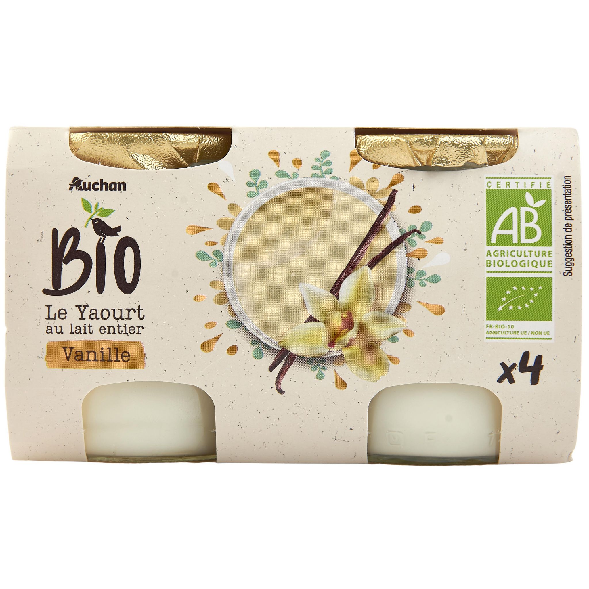 AUCHAN BIO Yaourt au lait de brebis nature 2x125g pas cher 