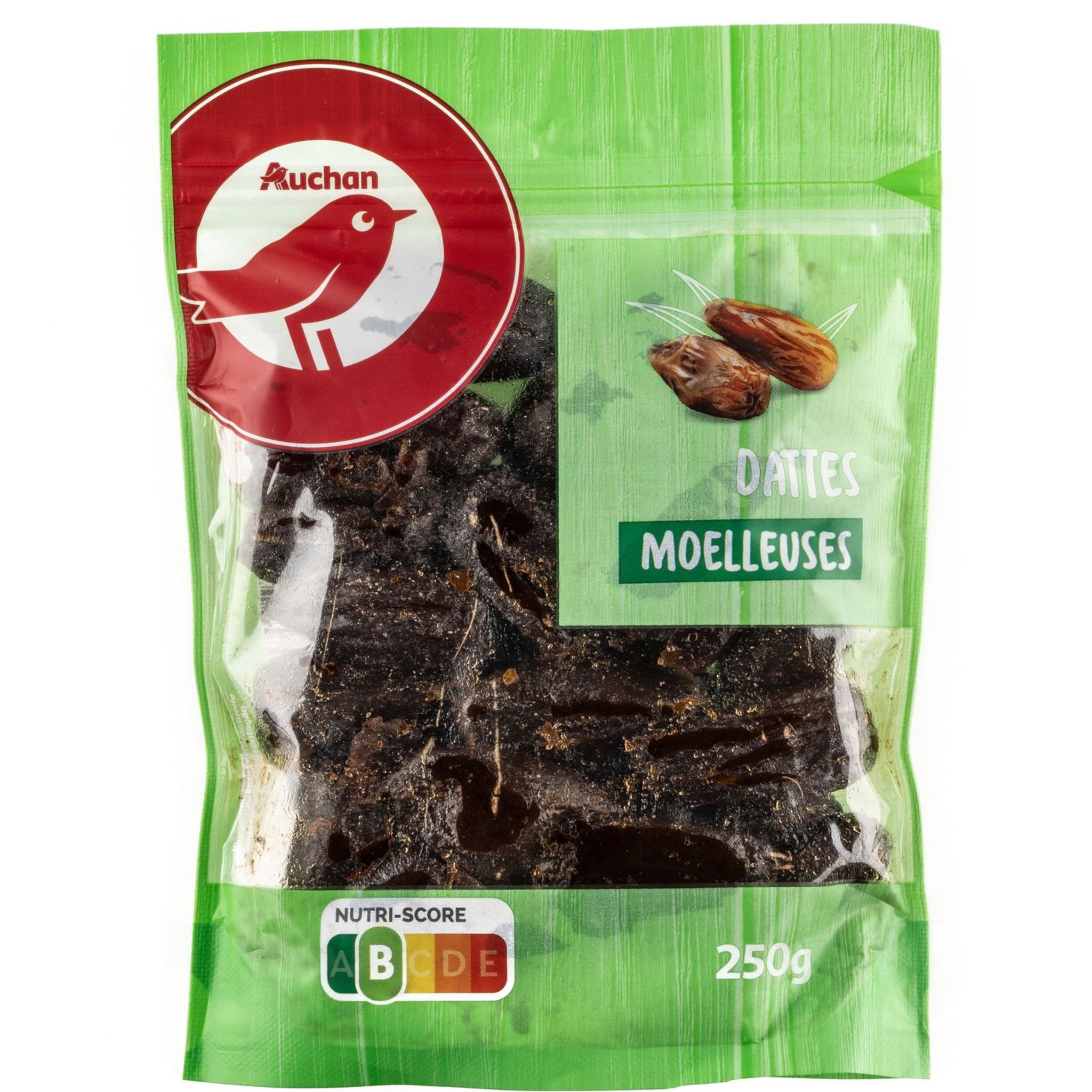 AUCHAN Dattes dénoyautées moelleuses 250g pas cher 