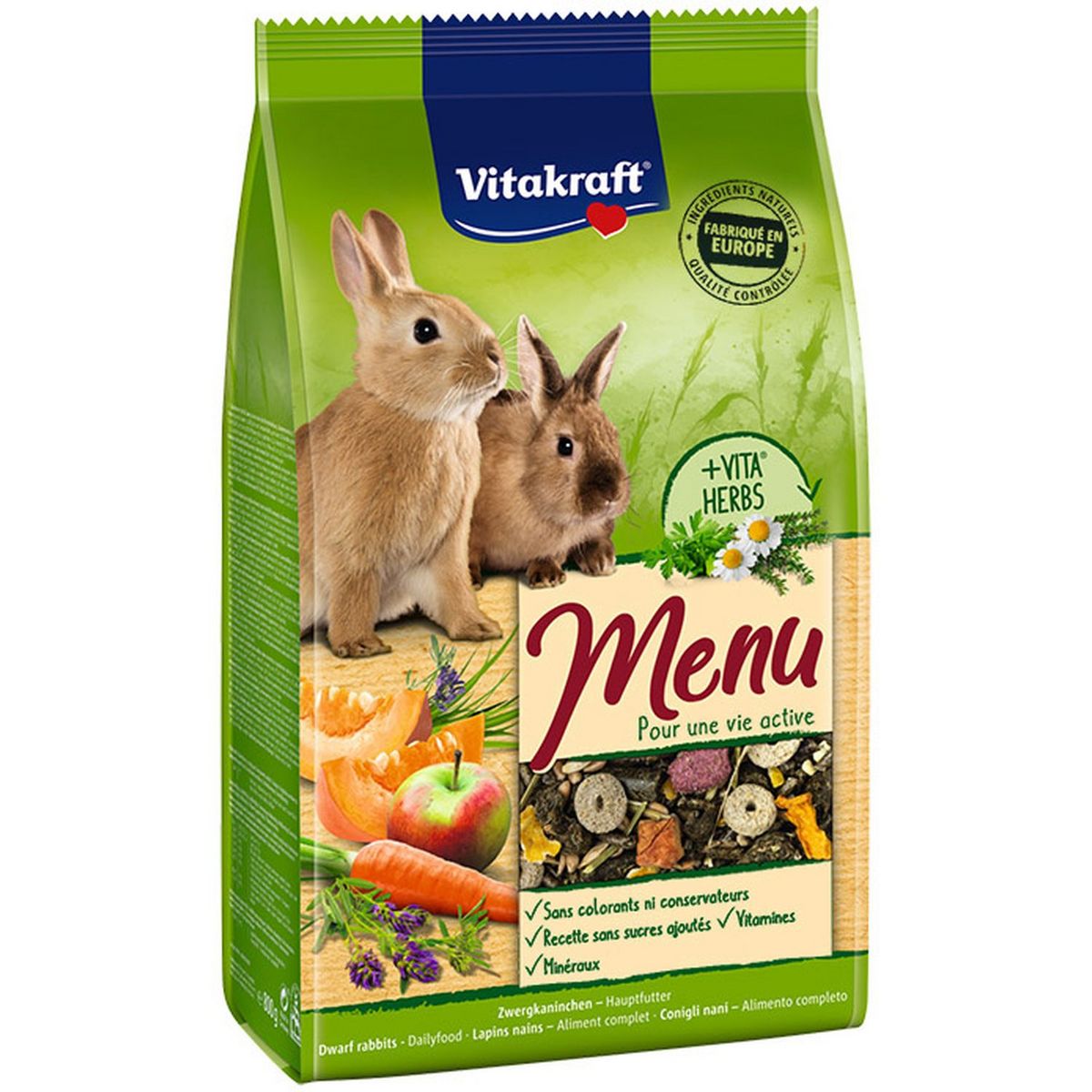 VITAKRAFT Menu aliments complet pour lapins nains 800g