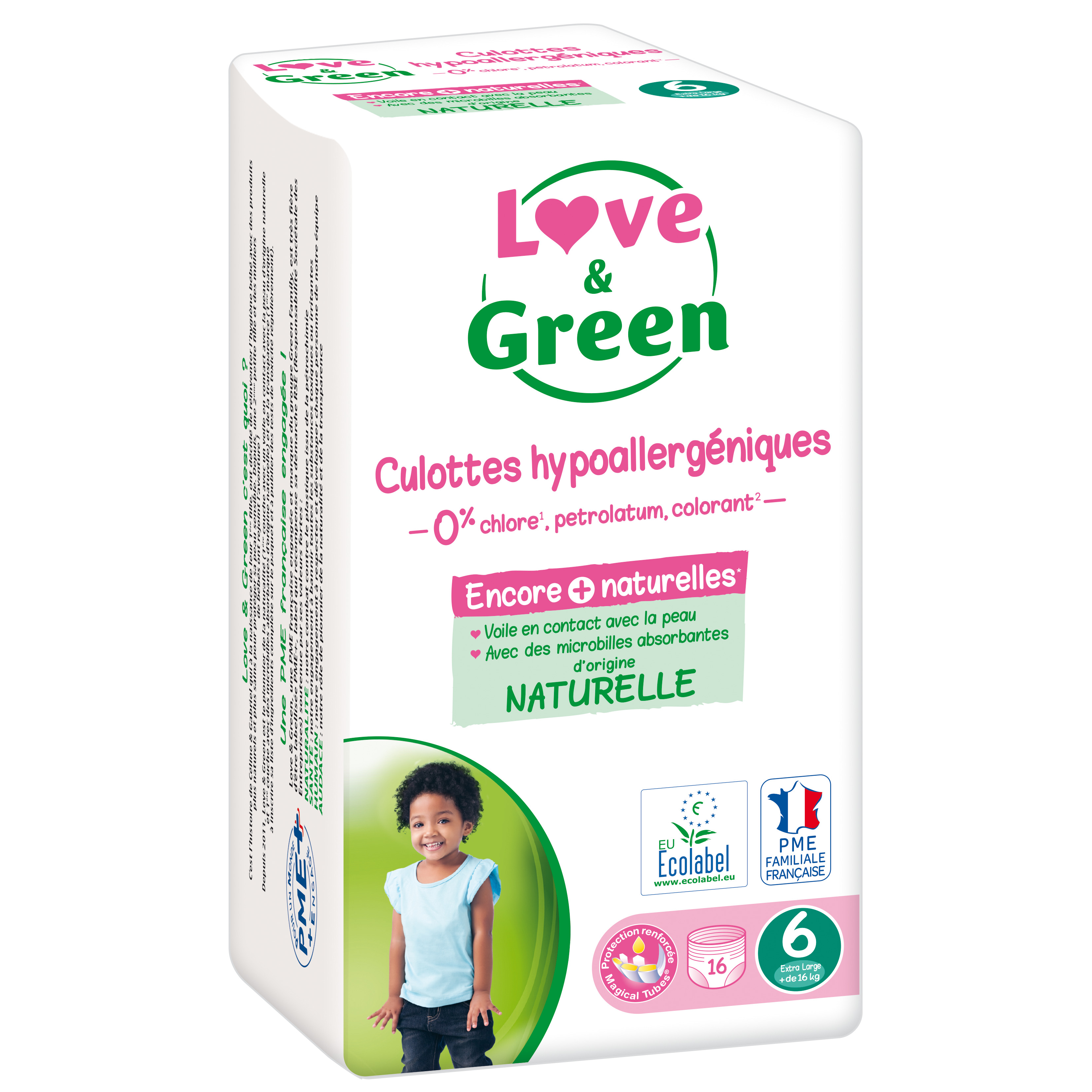 LOVE & GREEN Culottes hypoallergeniques taille 6 16 culottes pas cher 