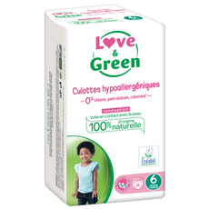 LOVE & GREEN Culottes hypoallergeniques taille 6 16 culottes