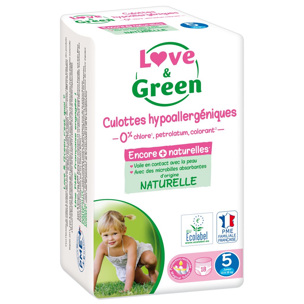 LOVE & GREEN Culottes hypoallergeniques taille 5 18 culottes pas cher 