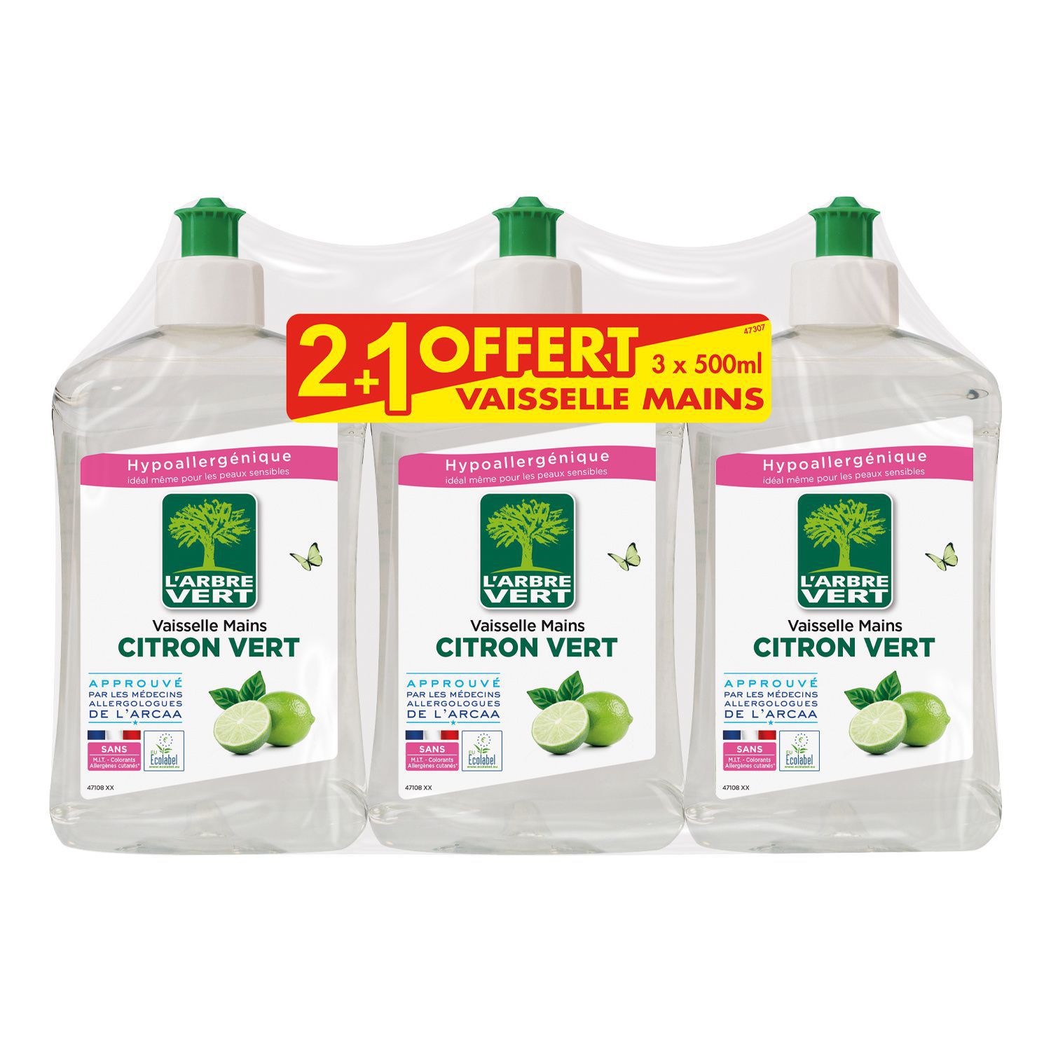 Liquide vaisselle écologique citron vert L'Arbre Vert 500ml