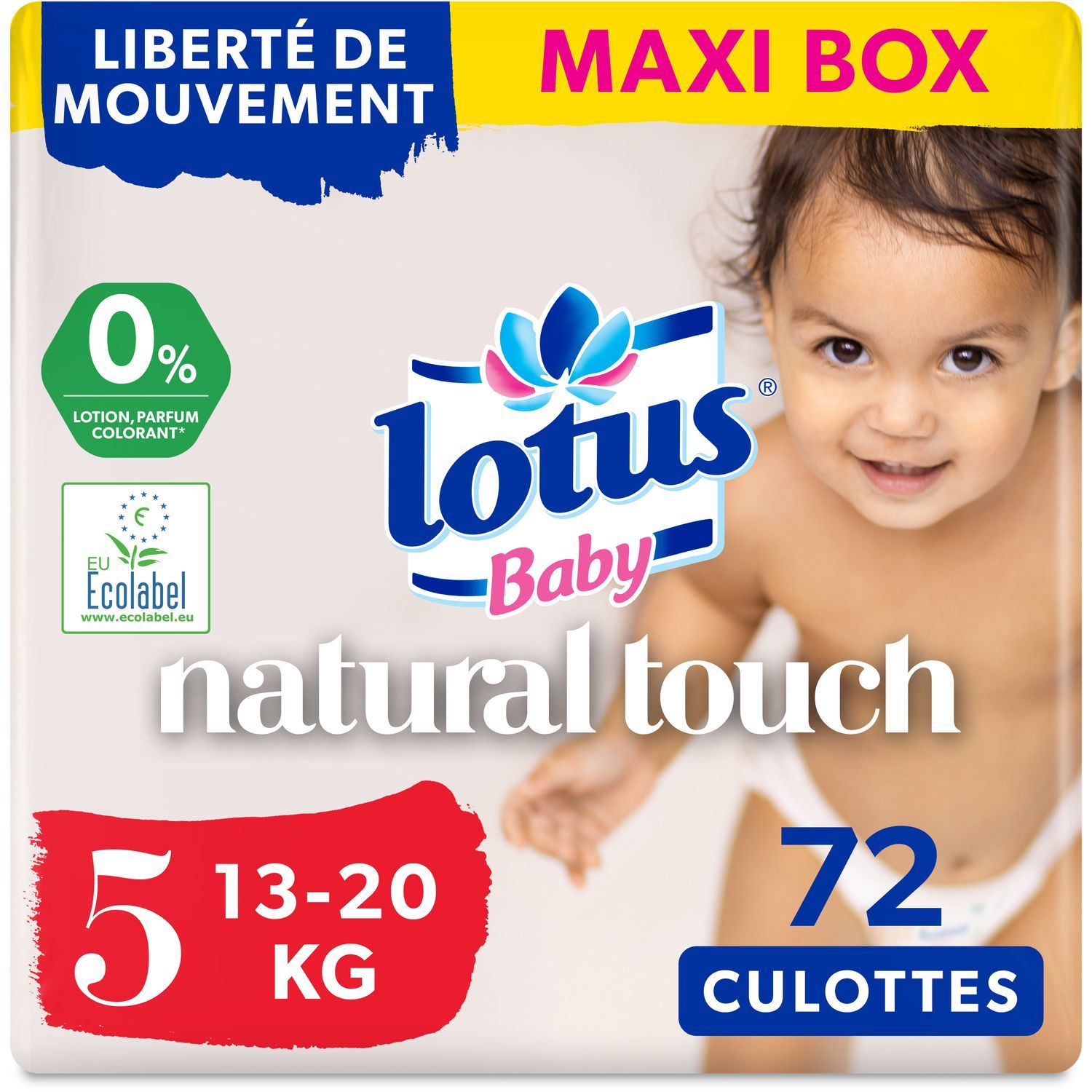 Couches natural touch T5 / 12-22 kg, Lotus Baby (x 20)