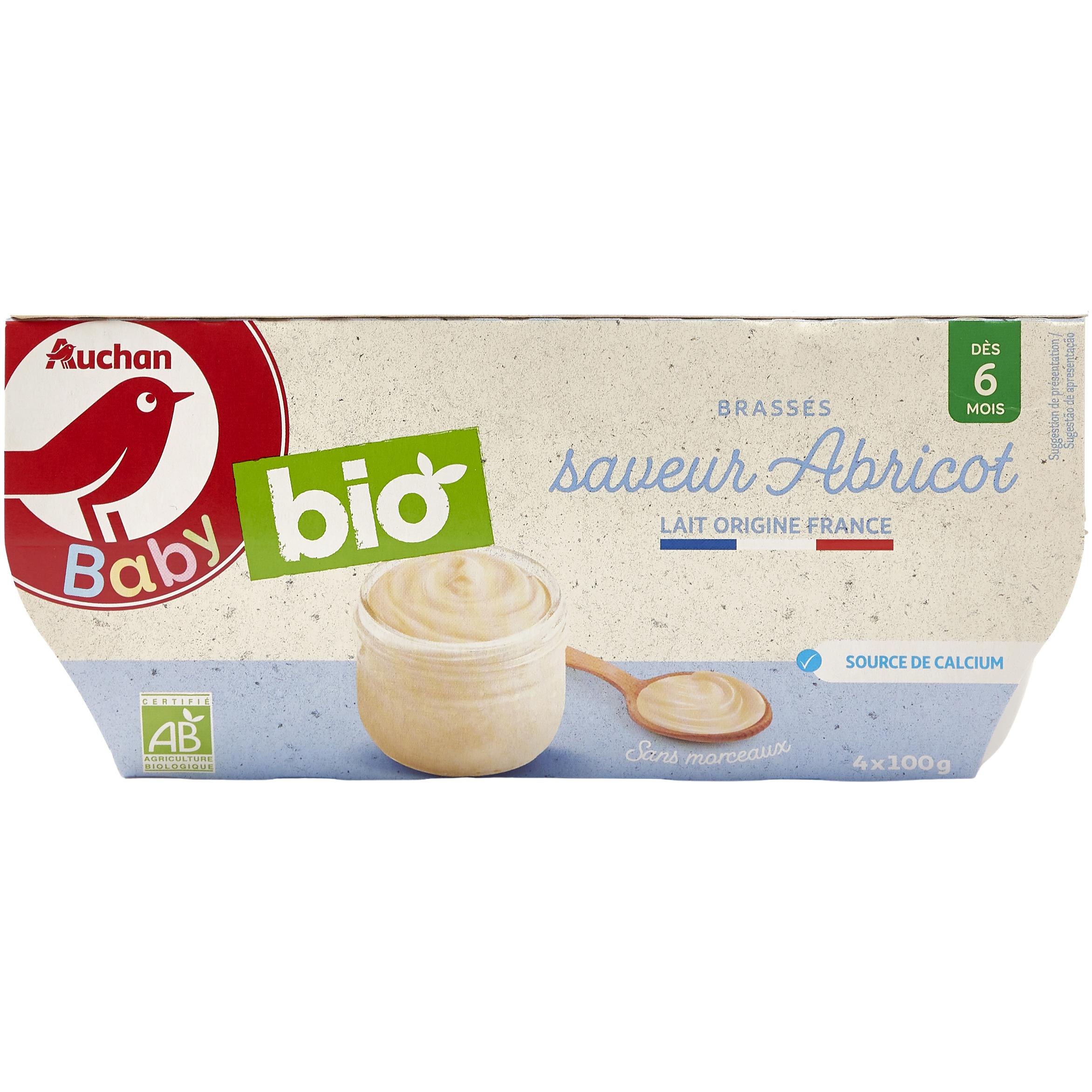 Brassé abricot dès 6 mois bio - 4 x 100 g - BIO VILLAGE au meilleur prix