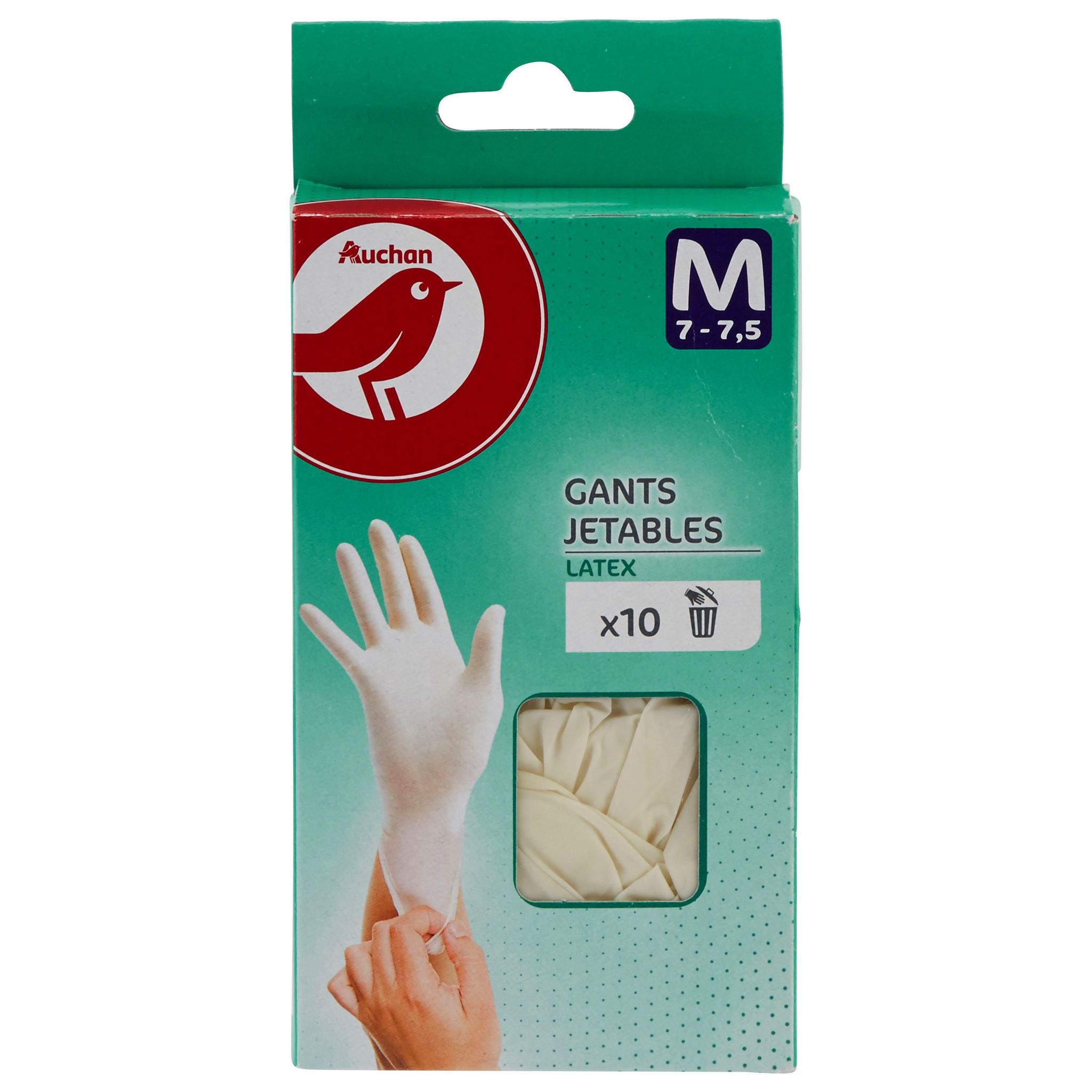 10 Gants jetables Latex Taille 7 - GERIN