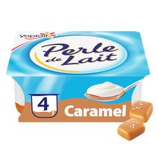 PERLE DE LAIT Yaourt aromatisé au caramel 4x125g