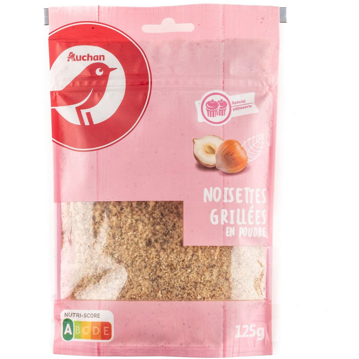 AUCHAN Noisettes grillées en poudre 125g pas cher 