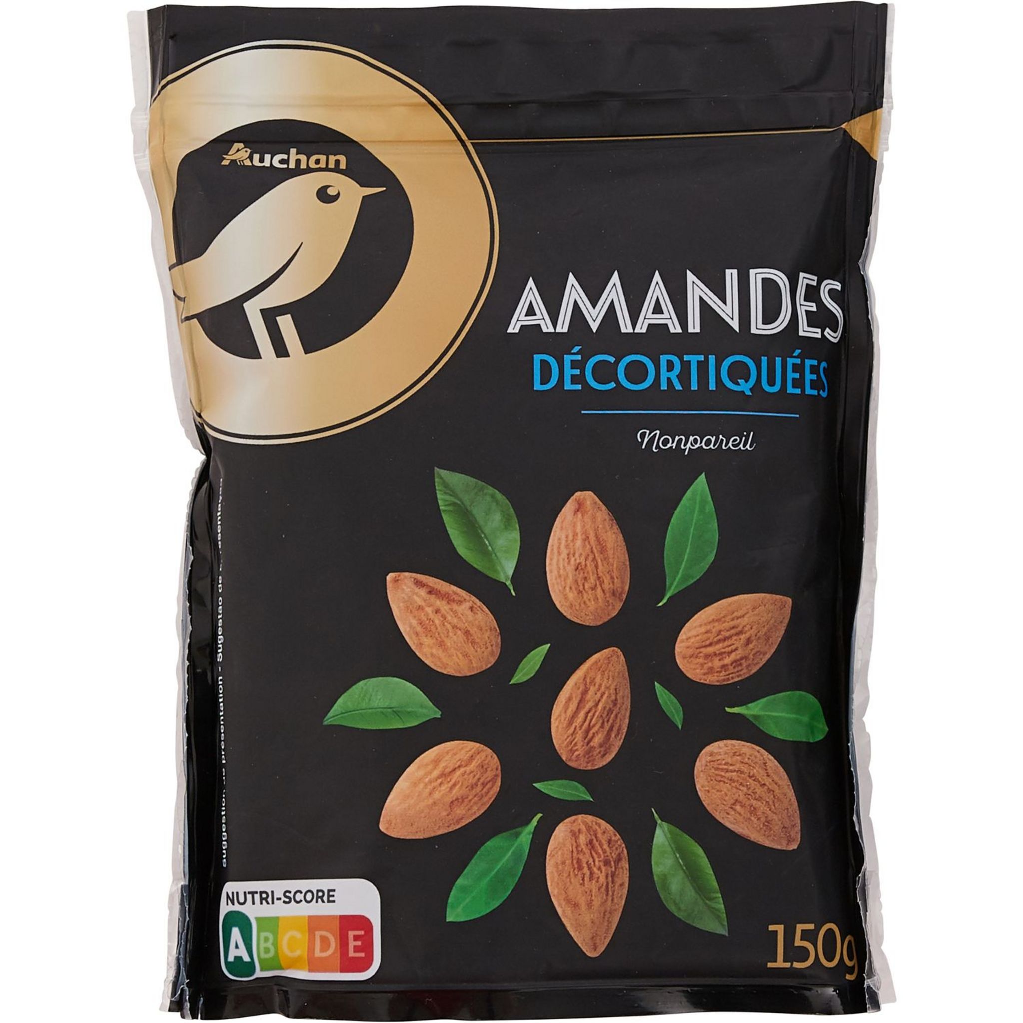 AUCHAN BIO Amandes décortiquées 125g pas cher 