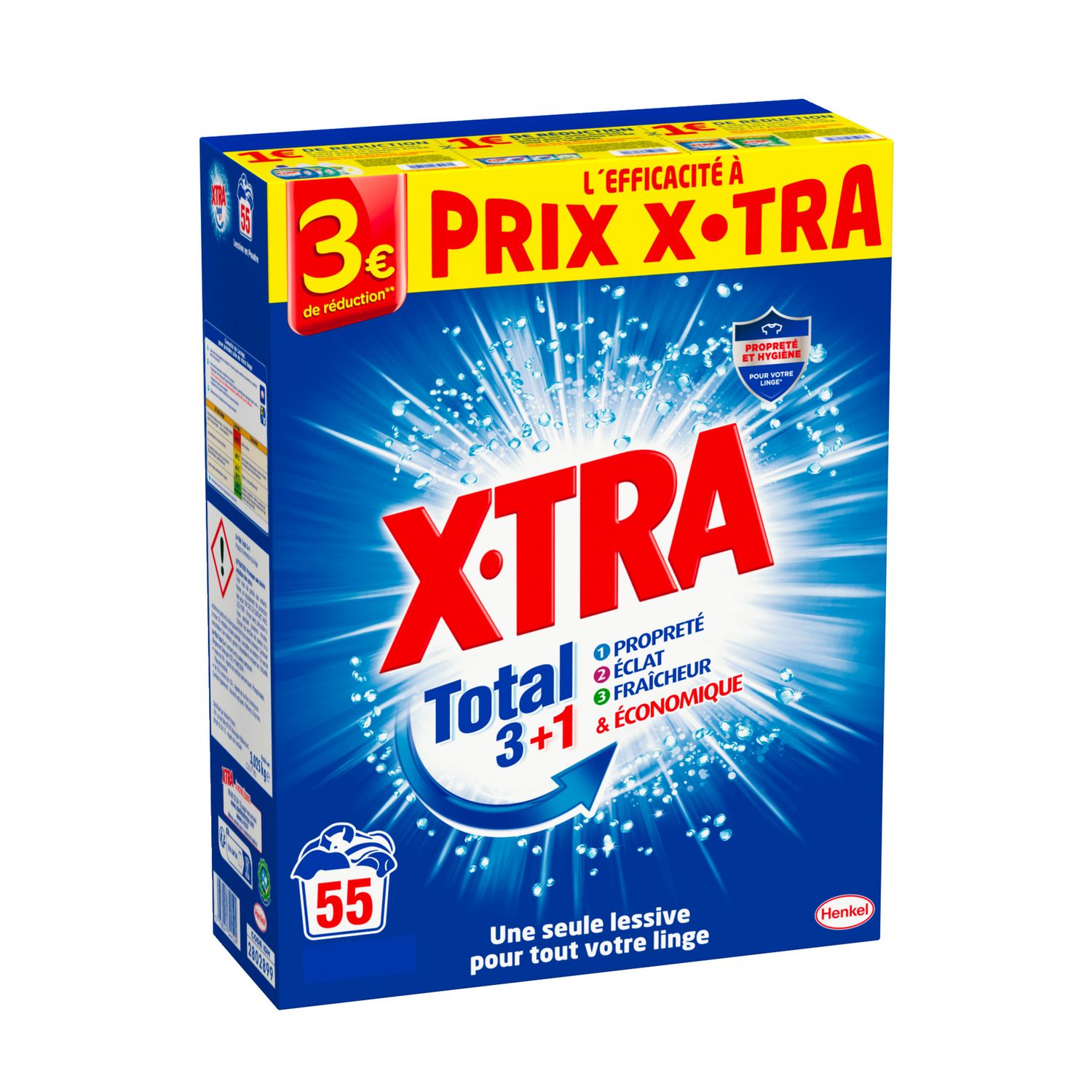 XTRA TOTAL Lessive En Poudre 330g - 6 Mesures - Prix pas cher