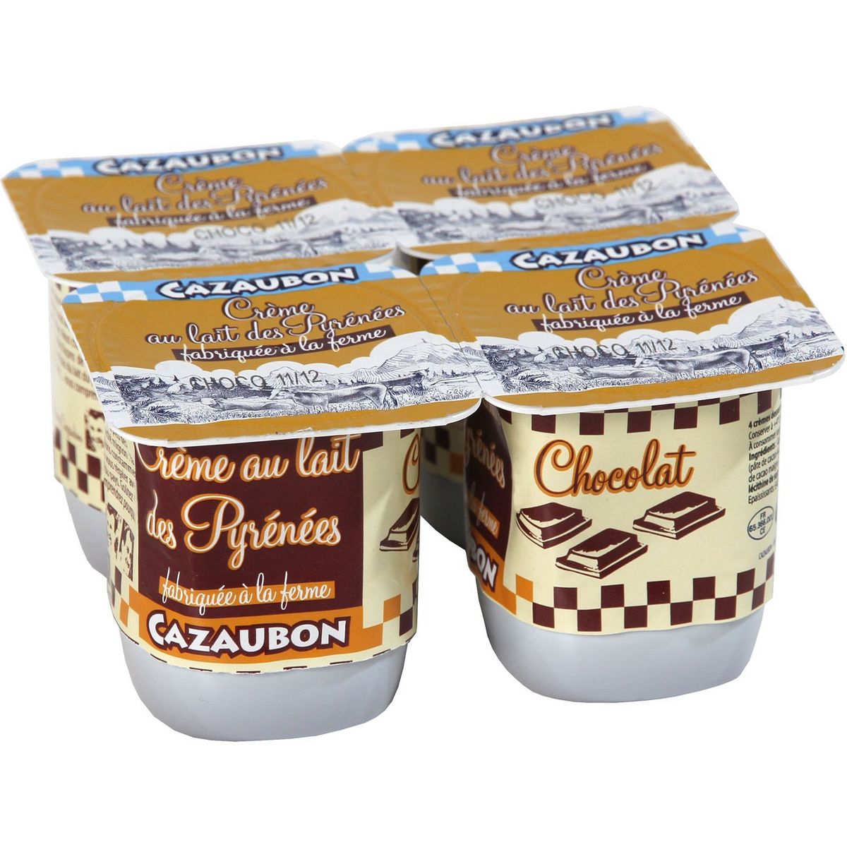 CAZAUBON Crème dessert au chocolat 4x125g