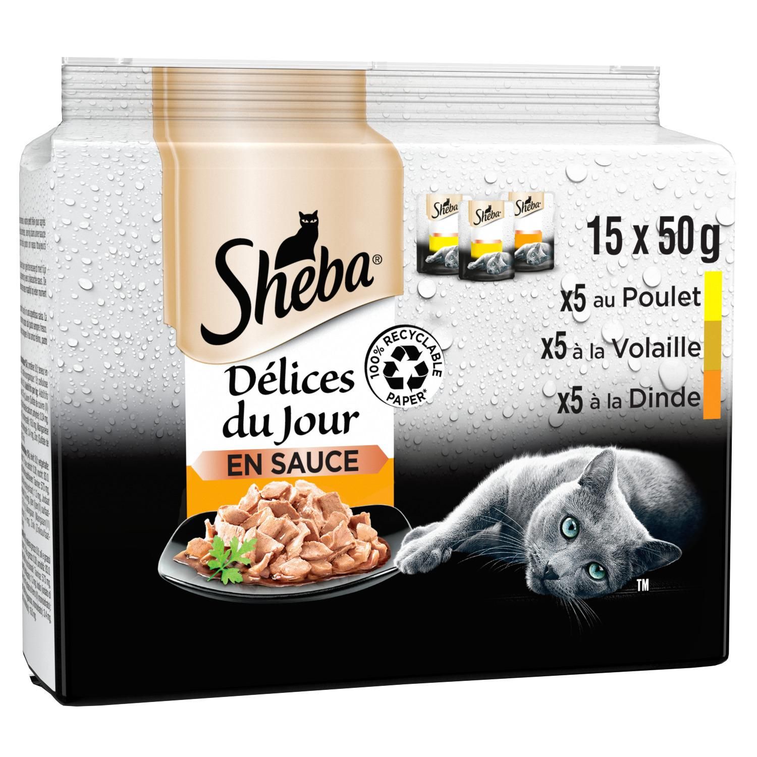 WHISKAS Les Repas Classiques Sachets repas pâtée en sauce à la viande pour  chat 80 sachets 6.8kg pas cher 