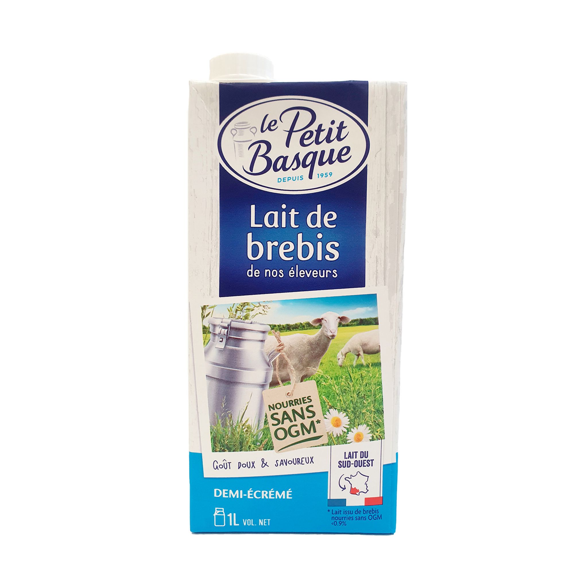 AUCHAN Lait de chèvre demi-écrémé UHT 6x1L pas cher 