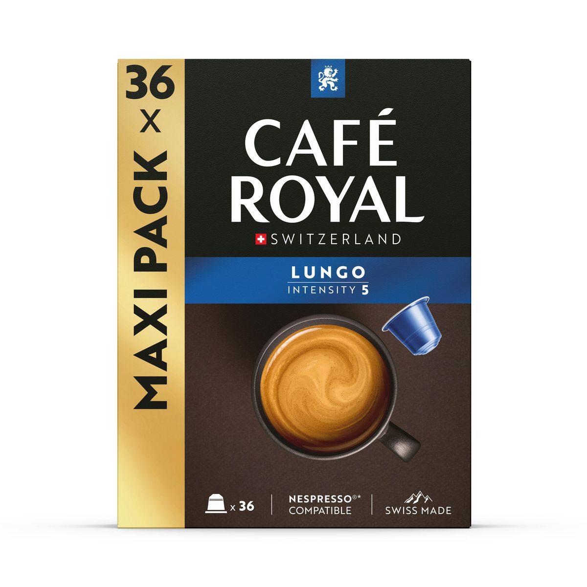 CAFE ROYAL Café Royal lungo dosette x36 -250g pas cher 