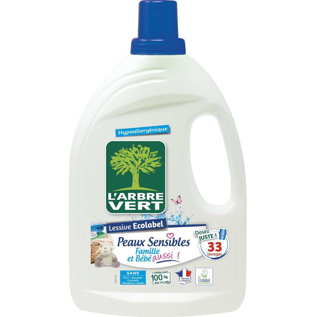 MAISON VERTE LESSIVE LIQUIDE PEAUX SENSIBLES 25SC 1,5L