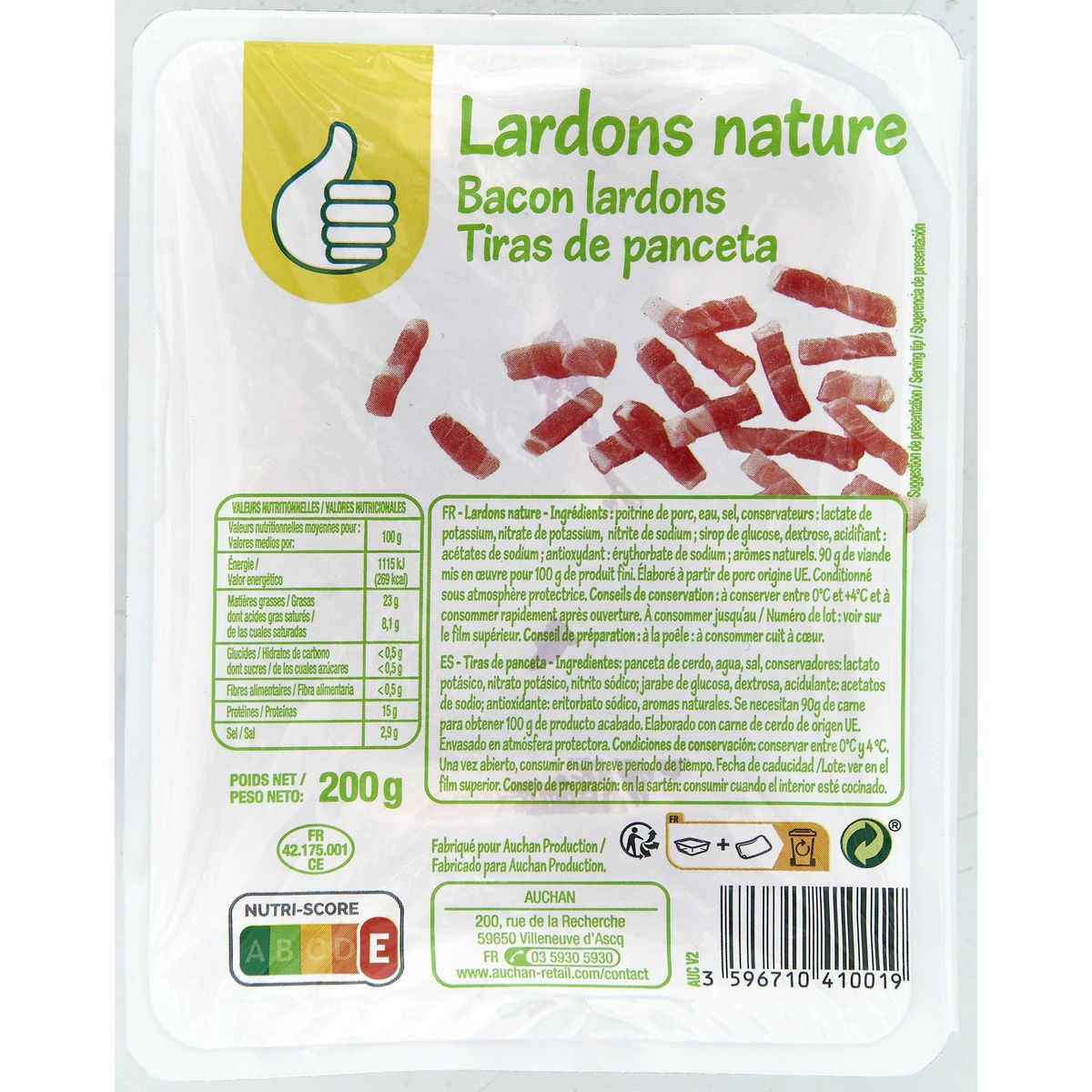 Lardons nature