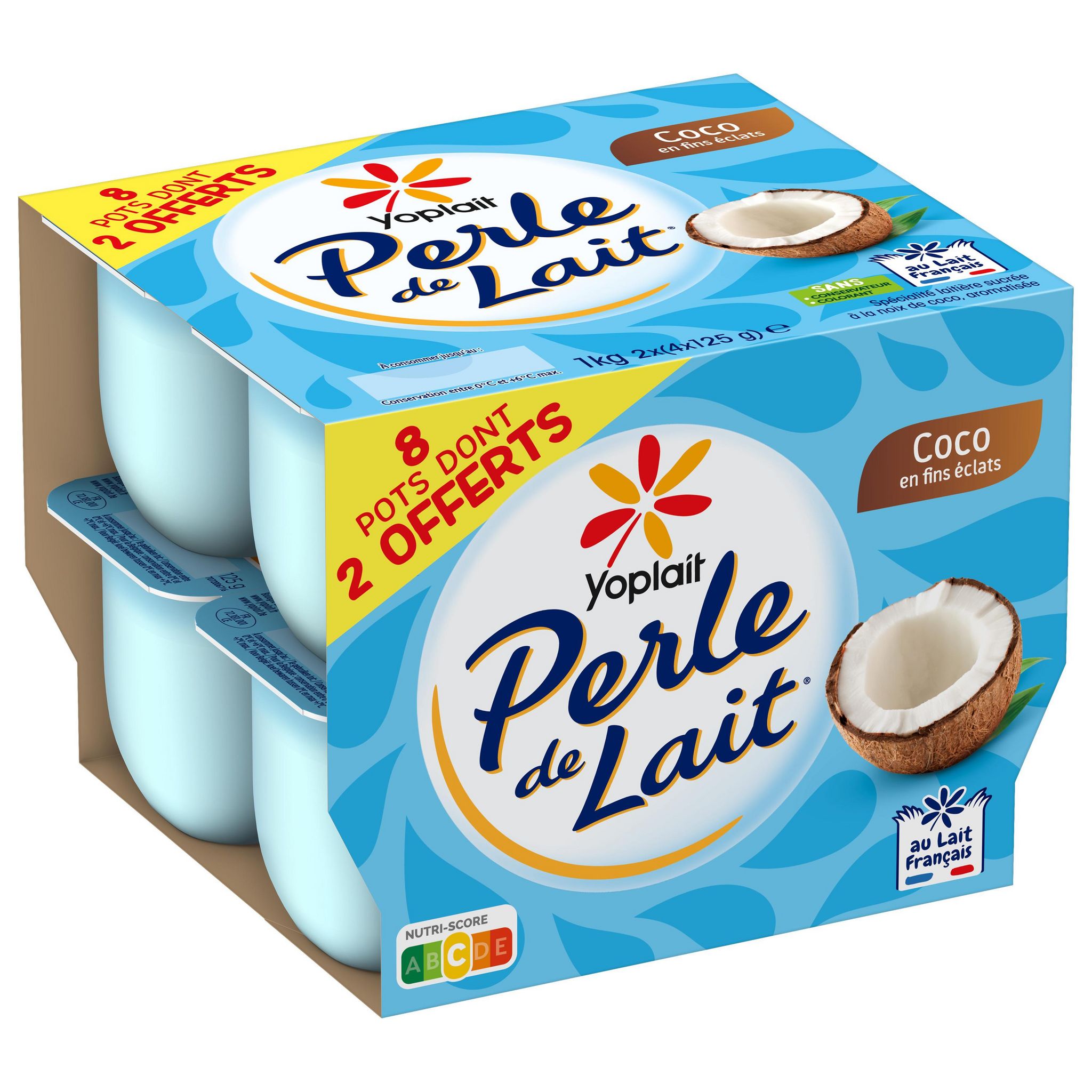 Yaourt citron PERLE DE LAIT : les 4 pots de 125g à Prix Carrefour