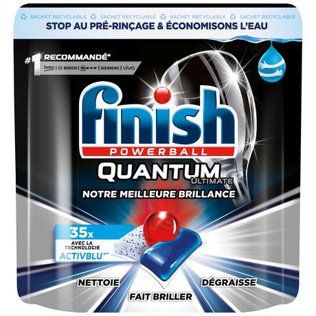 Finish Pastilles Lave-Vaisselle Powerball Quantum Ultimate - 35 Tablettes  Lave-Vaisselle : : Epicerie