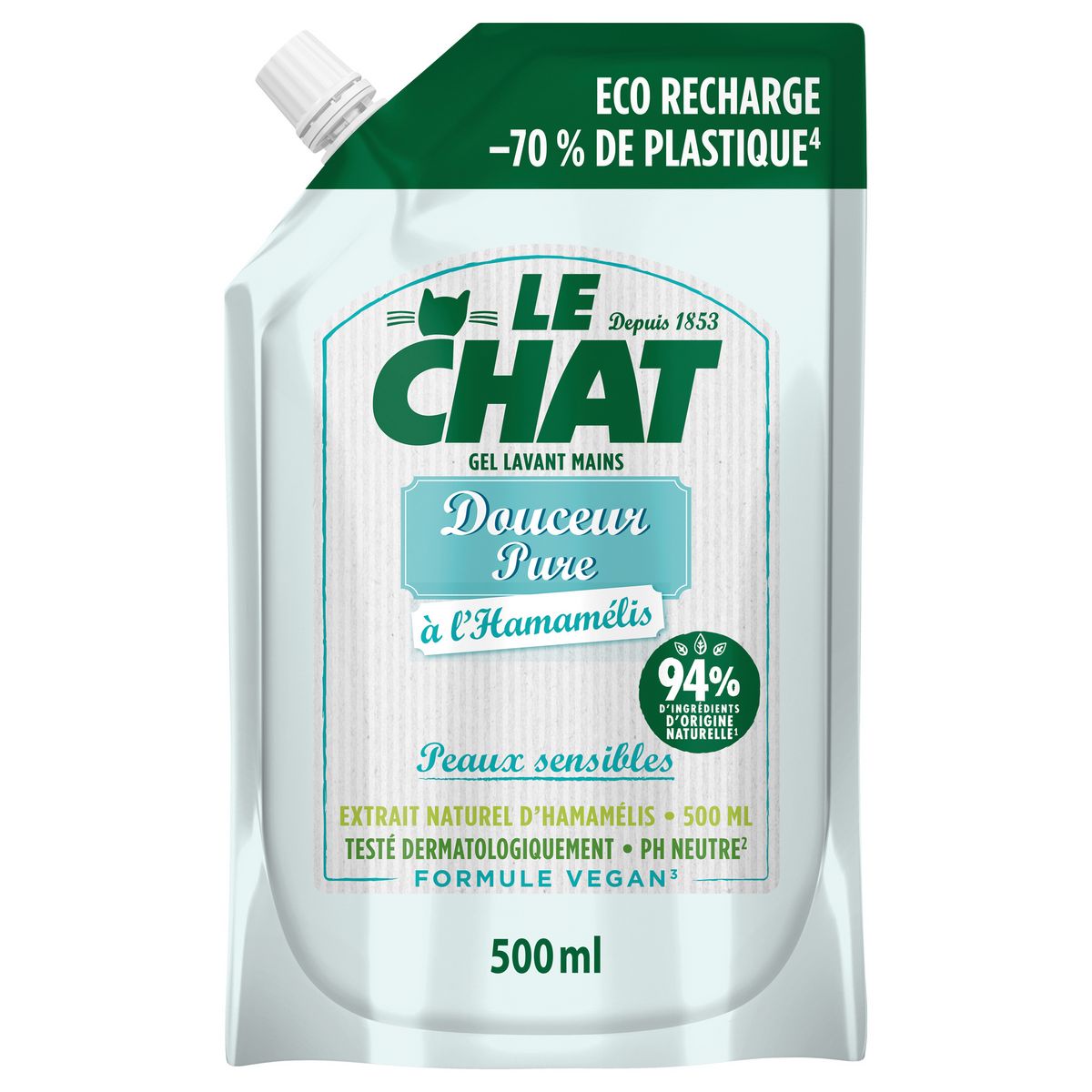 Recharge Gel douche écologique Peaux Sensibles 500ml