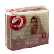 AUCHAN BABY Couches premium taille 4 (7-18kg) 39 couches