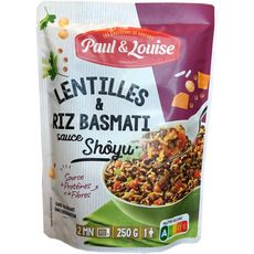 PAUL ET LOUISE Lentilles & riz basmati sauce shôyu 1 personne 250g