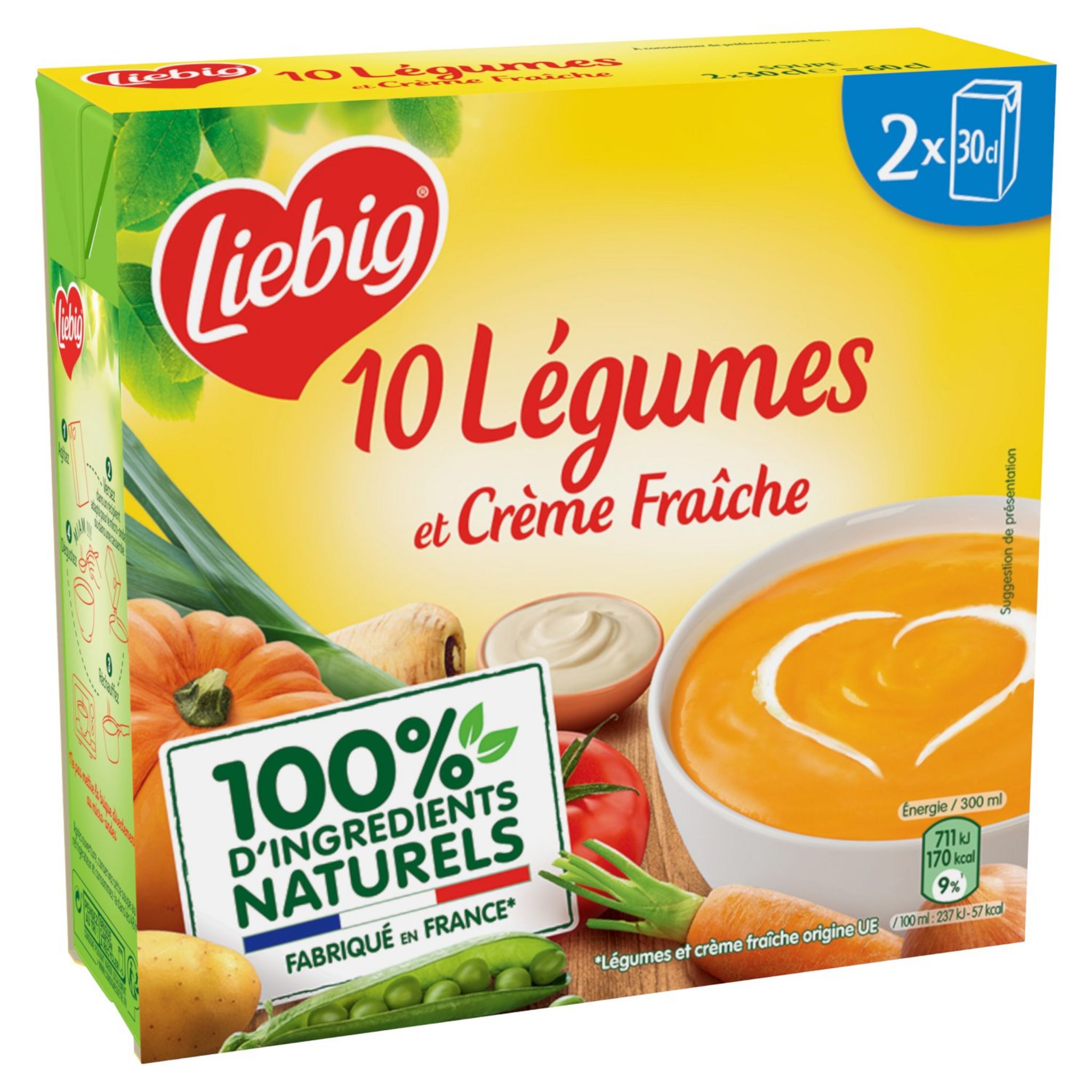 Soupe 10 légumes LIEBIG les 2 briques de 30 cl