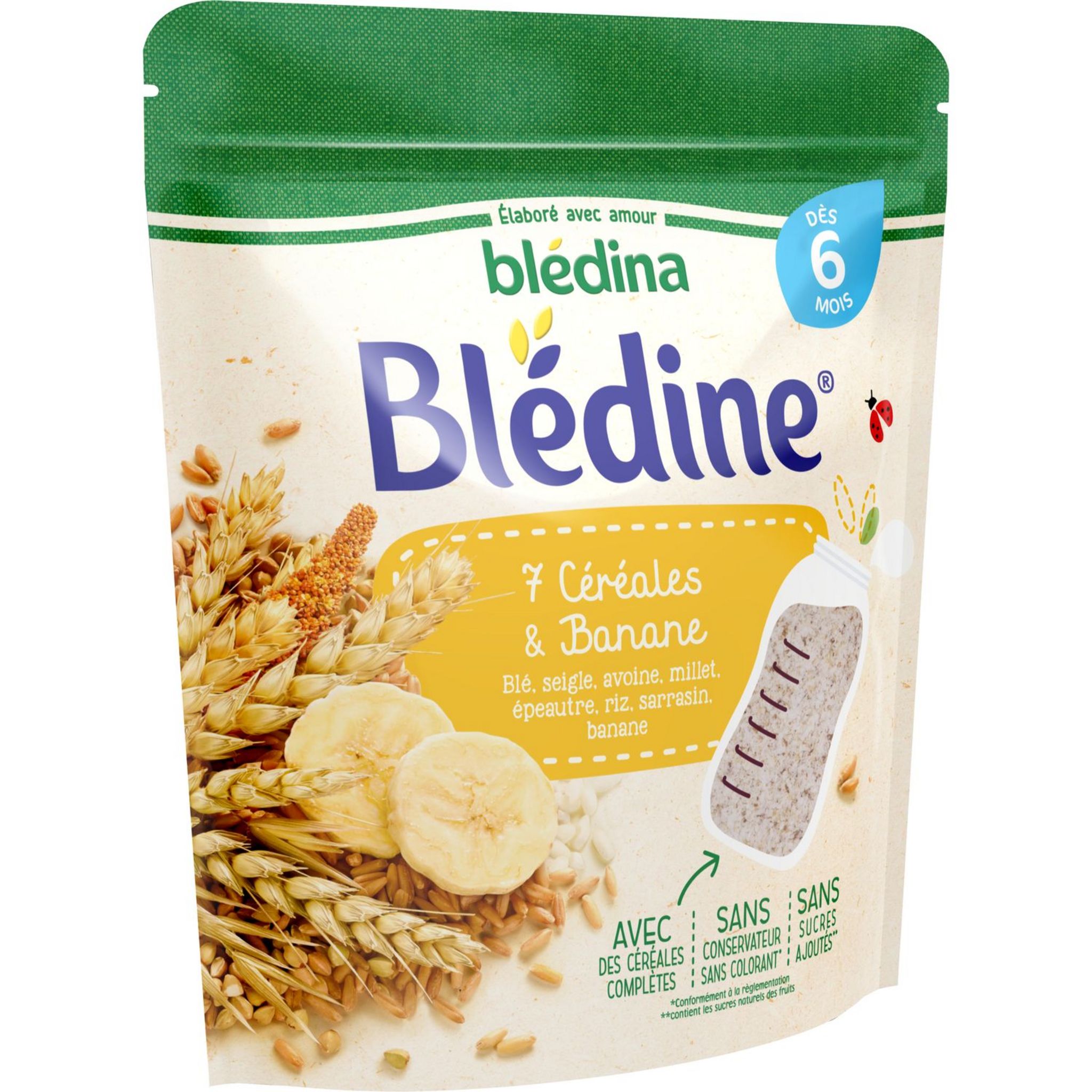BLEDINA 7 céréales et banane en poudre dès 6 mois 200g pas cher 