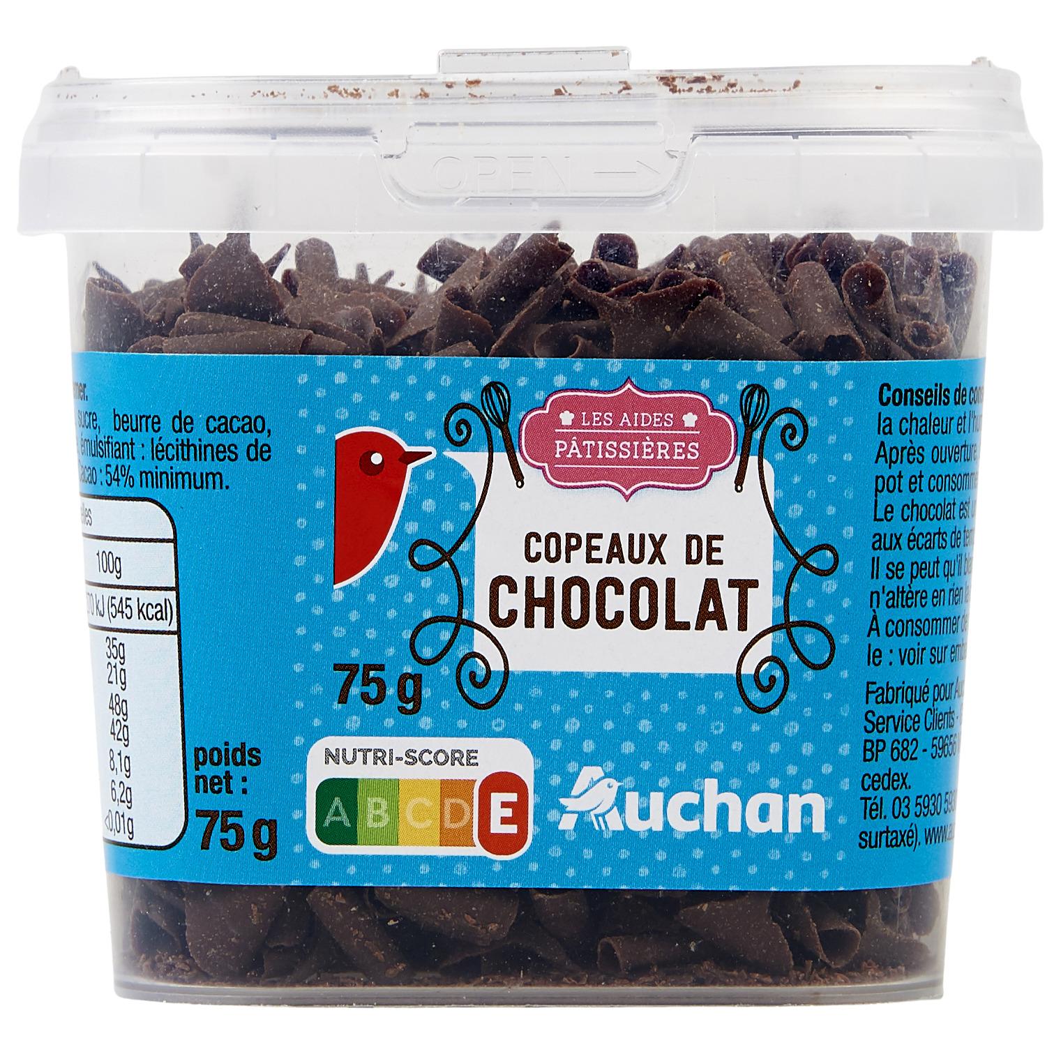 Glace chocolat copeaux de chocolat - Auchan - 0.536 kg