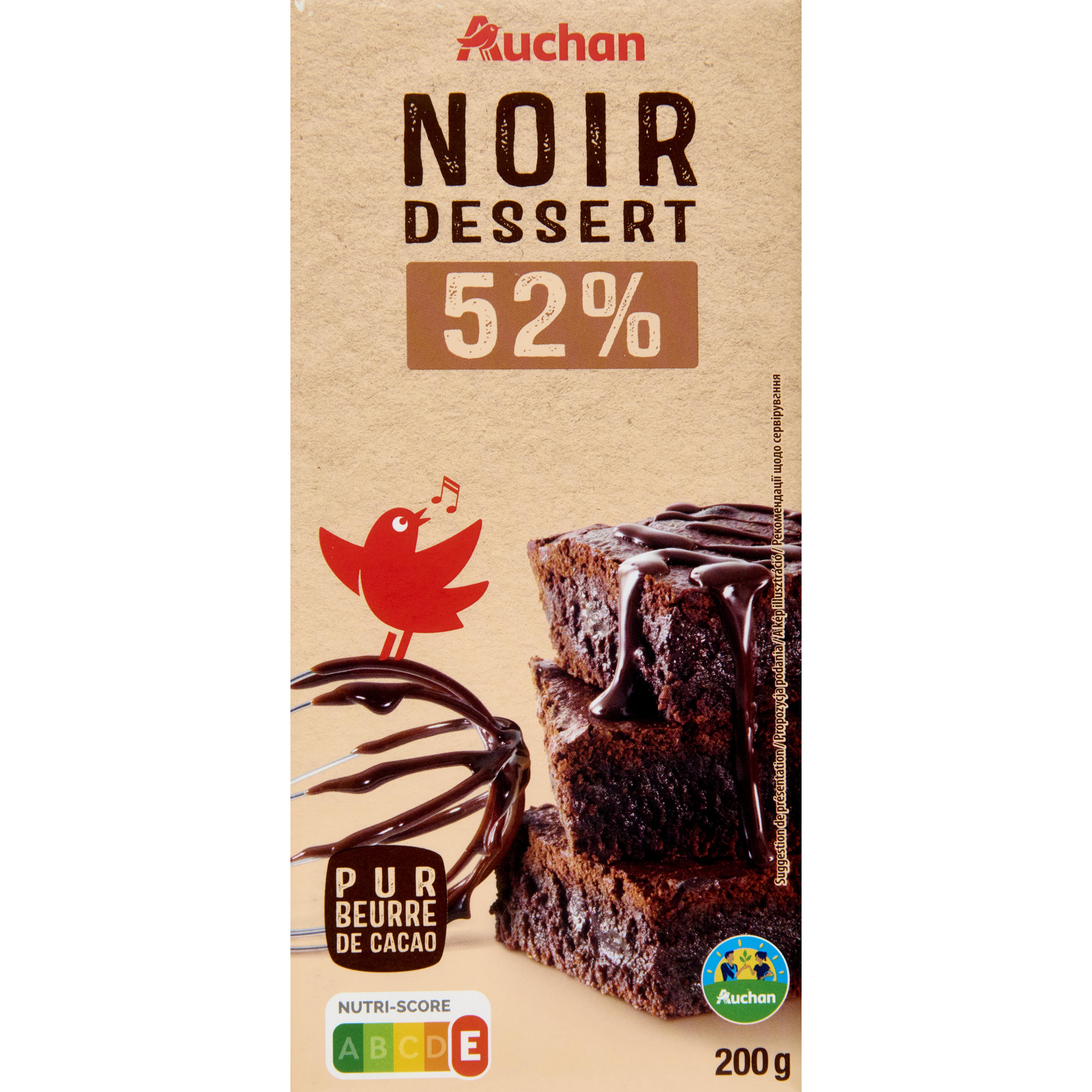 Chocolat noir 52% à pâtisser, Nestlé dessert LOT DE 3 (3 tablettes