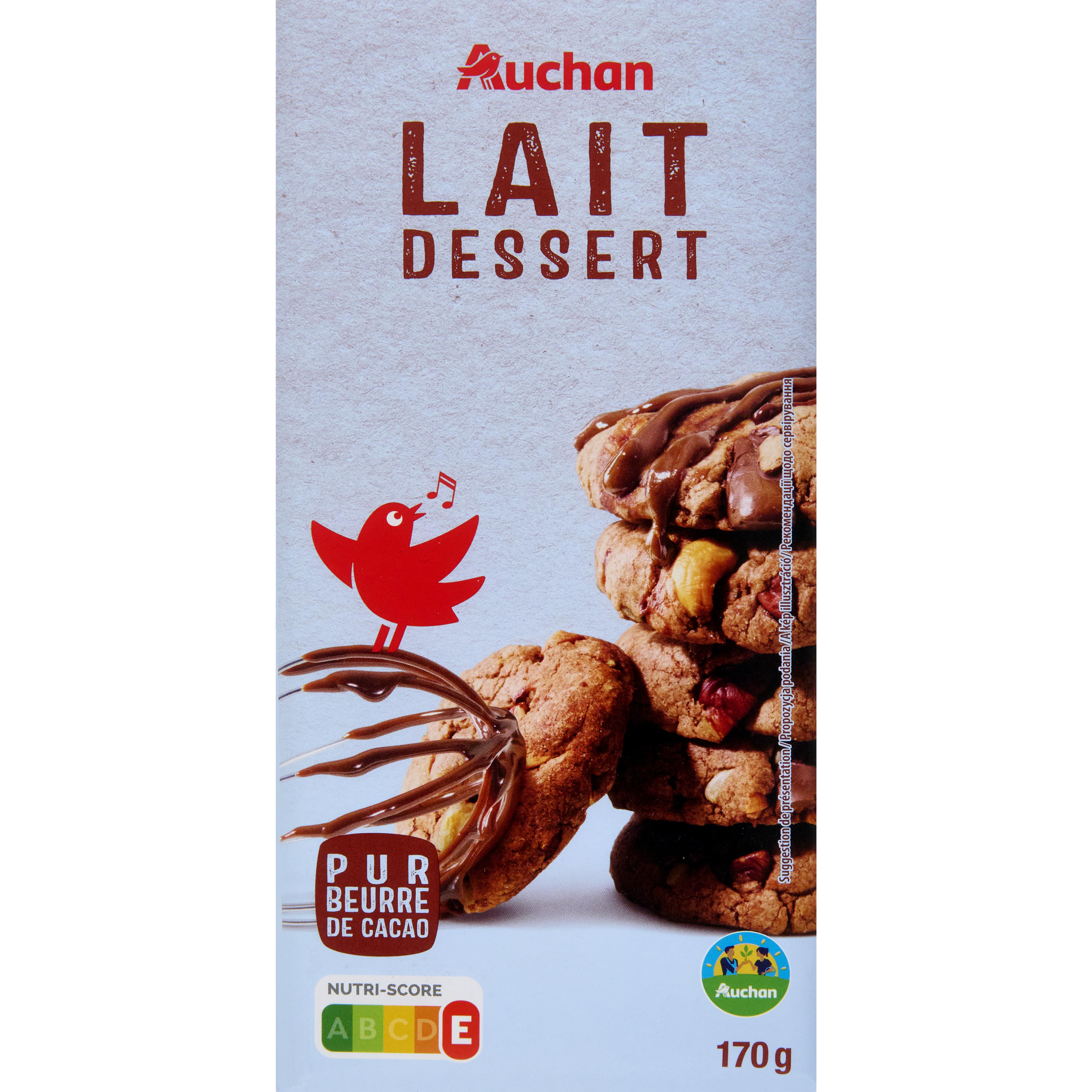 AUCHAN CULTIVONS LE BON Tablette de chocolat au lait pâtissier 1