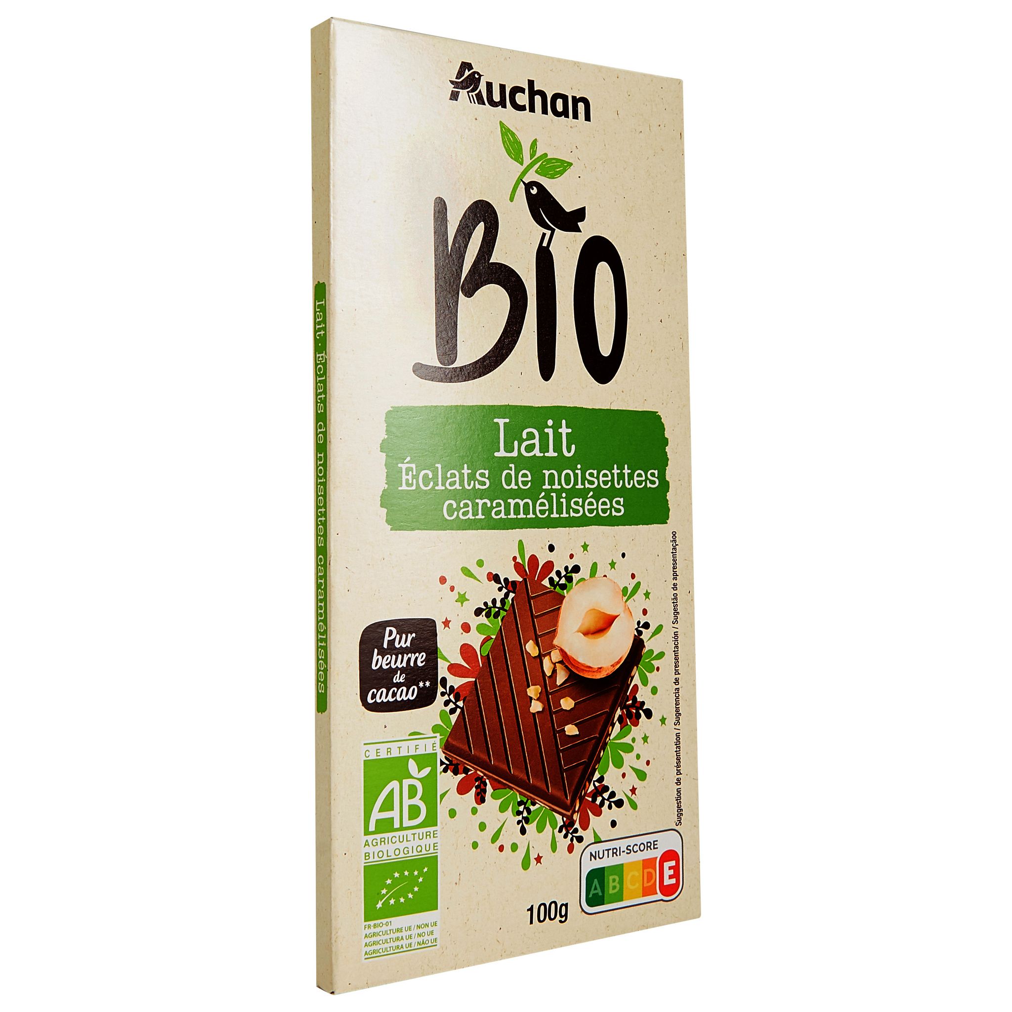 AUCHAN CULTIVONS LE BON Tablette de chocolat au lait pâtissier 1 pièce 170g  pas cher 