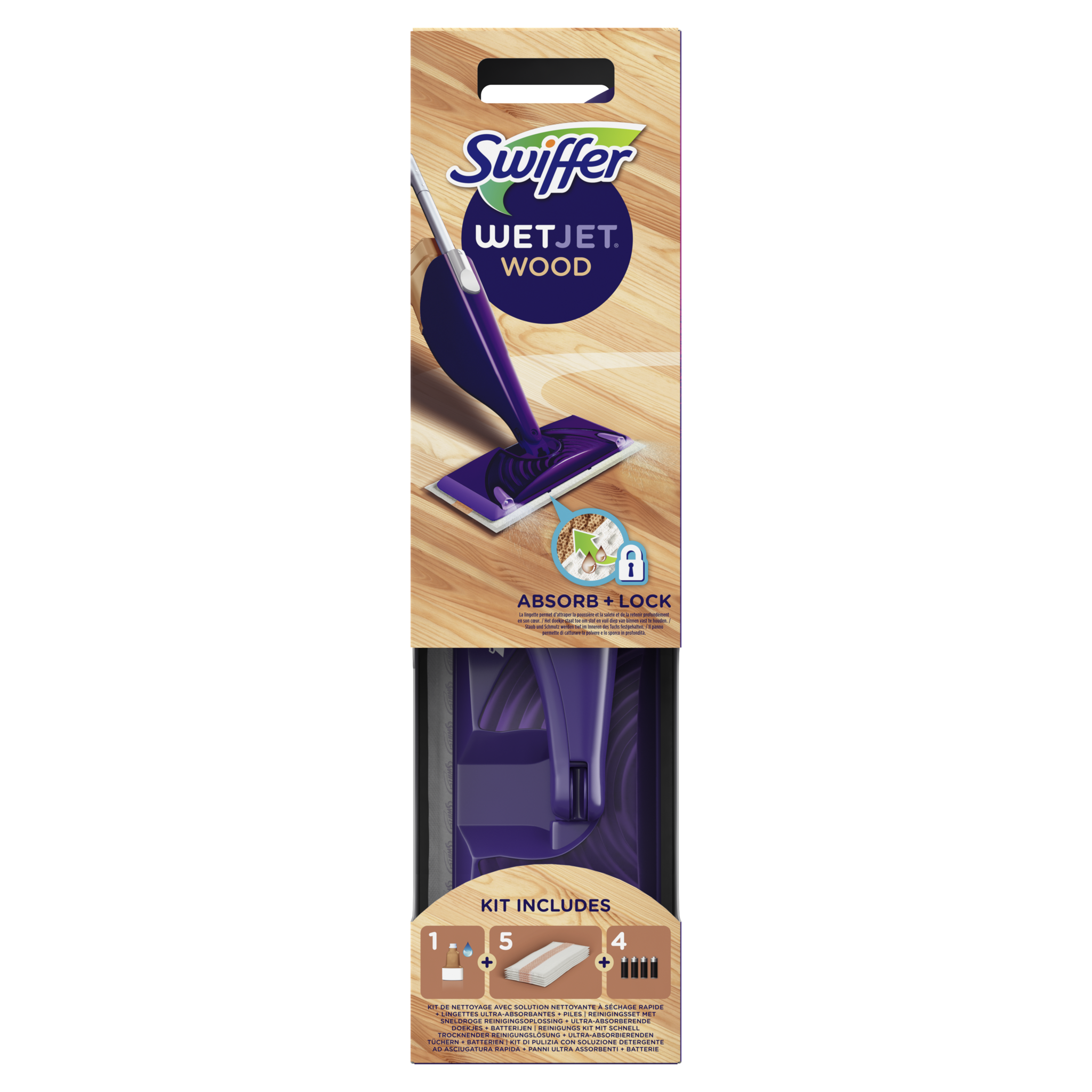 SWIFFER Wet Jet Produit nettoyant pour parquets et bois à séchage rapide  1,25l pas cher 