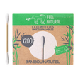 FEEL NATURAL Coton-tige biodégradable au bambou naturel   200 pièces 