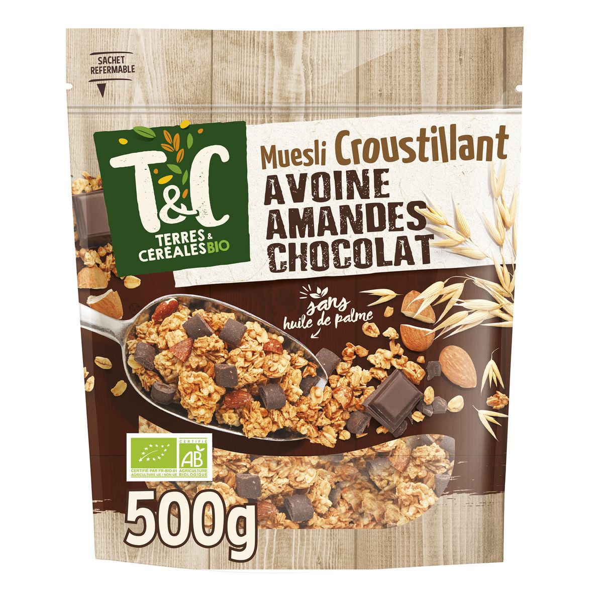 Achat Terres et Céréales Bio Muesli Croustillant Duo Pepites Bio, 1kg