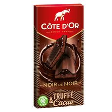 COTE D'OR Tablette de chocolat noir truffé et cacao cœur coulant 1 pièce 190g