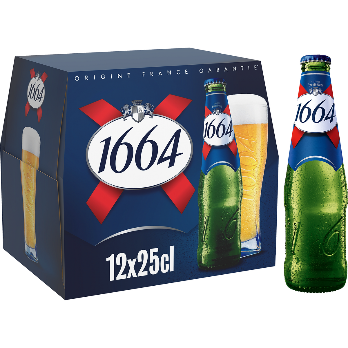 1664 Bière blonde 5,5% bouteilles 12x25cl